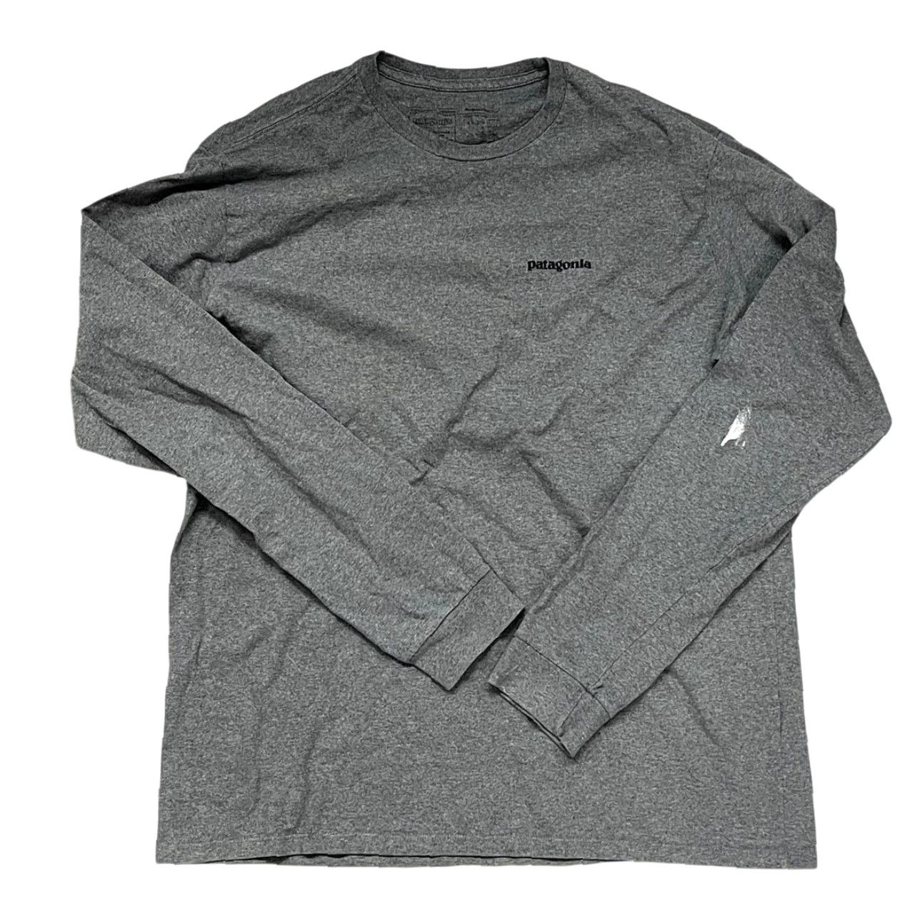 Patagonia VINTAGE Patagonia P-6 Back Logo Responibili-Tee Long Sleeve Shirt M Gray Size US M / EU 48-50 / 2 - 2 Thumbnail