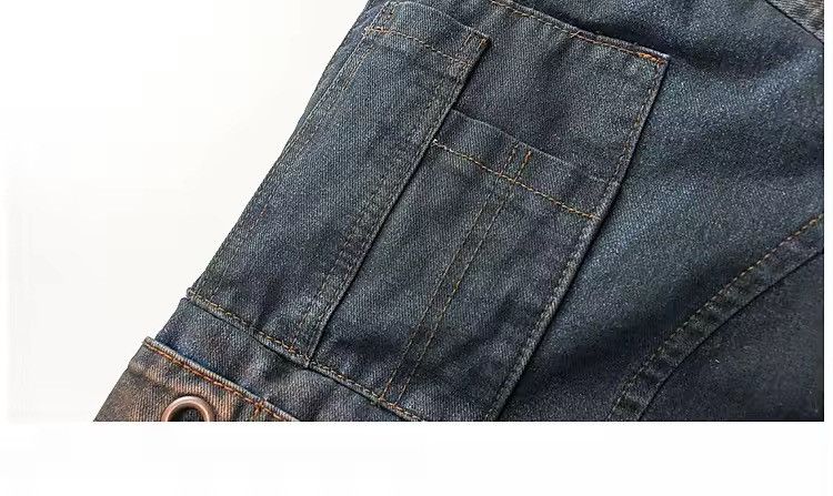 Japanese Brand Retro heavy distressed denim thickened dirty jacket Size US L / EU 52-54 / 3 - 6 Thumbnail