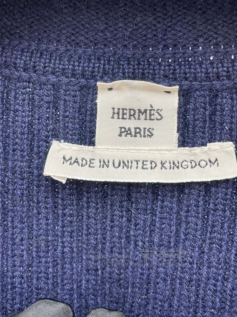 Hermes Hermes 23 Dark Blue Cashmere Knit Short-Sleeve Size XS / US 0-2 / IT 36-38 - 5 Thumbnail