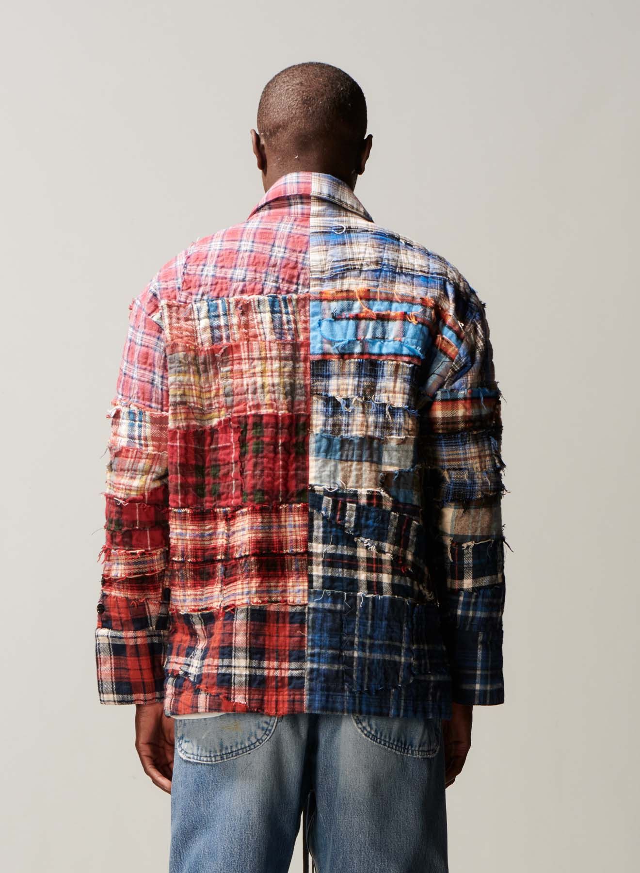 Greg Lauren $1875 Greg Lauren Plaid Gradient Boxy Jacket Size US M / EU 48-50 / 2 - 3 Thumbnail