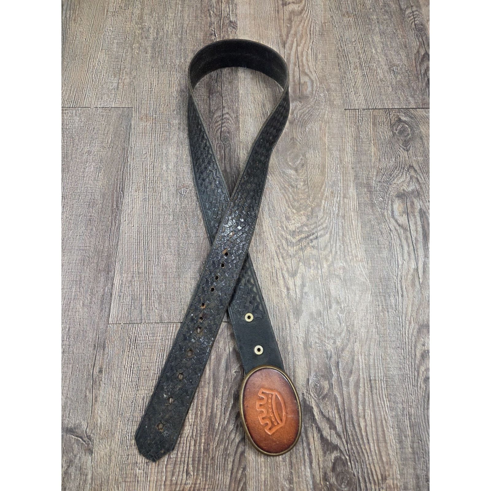 Other El Cid Black Leather Men's Vintage Belt Size 36-42" Size 36 - 1 Thumbnail