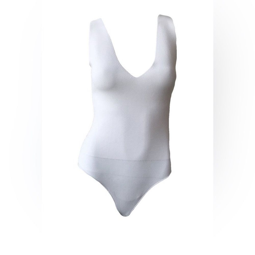 A.L.C. A.L.C Iris Thong Bodysuit White Deep V Tailored Fit Size M / US 6-8 / IT 42-44 - 3 Thumbnail