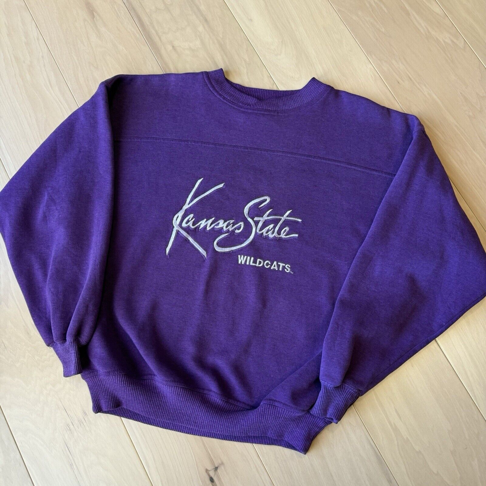 Vintage Vintage Kansas State Wildcats Sweatshirt L Purple 90s Fleece Size US L / EU 52-54 / 3 - 8 Thumbnail