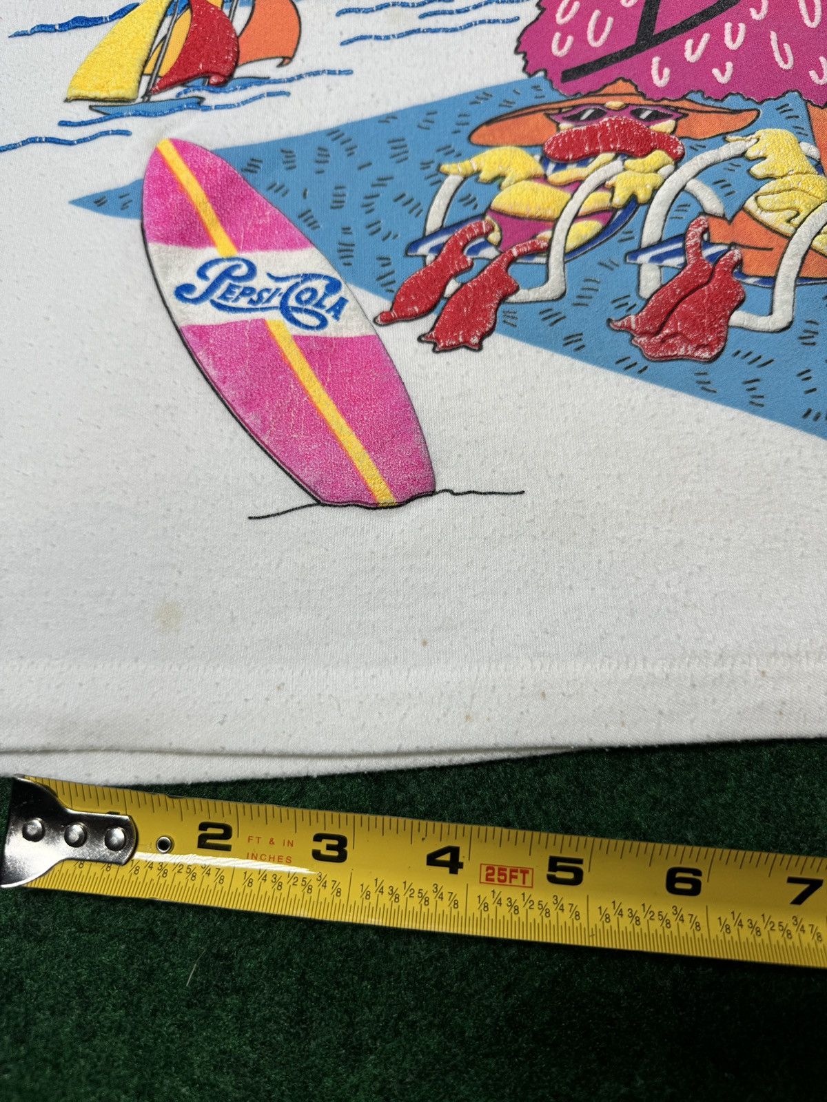 Pepsi × Vintage Vtg 80s RARE Pepsi Cola Fun In The Sun Beach Crop T Shirt Size S / US 4 / IT 40 - 8 Thumbnail