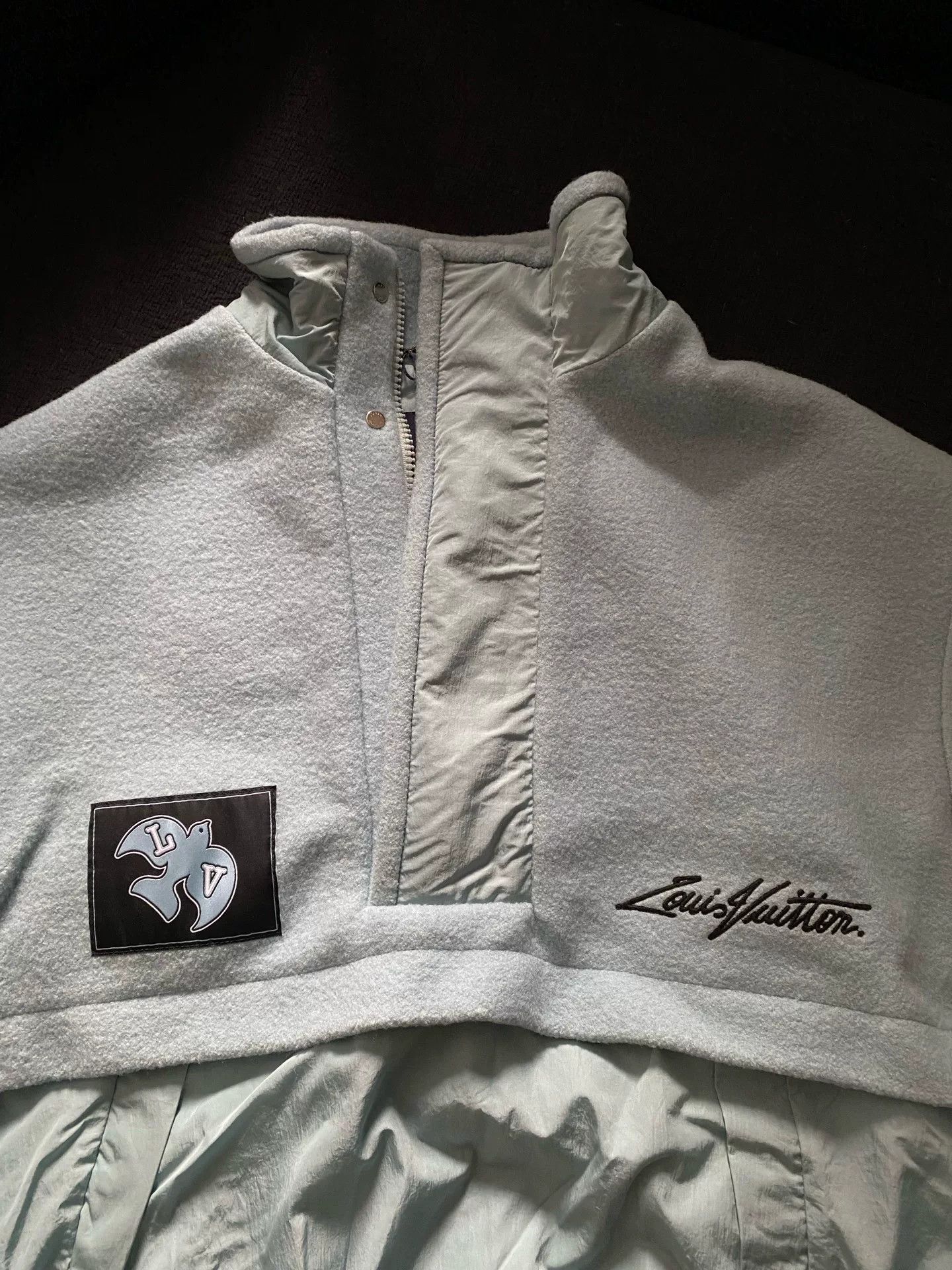 Louis Vuitton light blue fleece jacket with dove embroidery Size US L / EU 52-54 / 3 - 3 Thumbnail