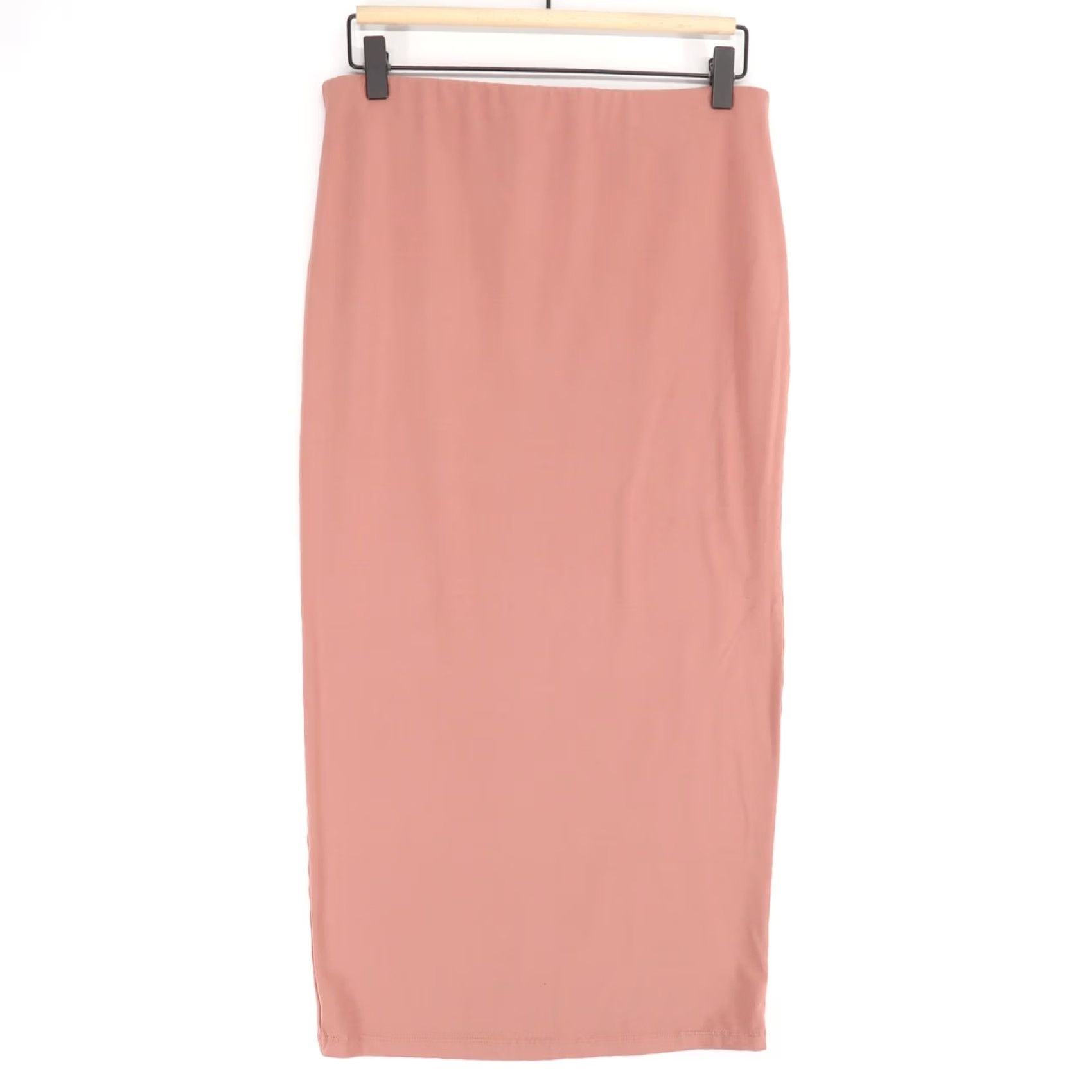 Vintage Hatch Skirt Womens S Pink Midi Pencil Maternity Bamboo Viscose Stretch Solid Size 28" / US 6 / IT 42 - 2 Thumbnail