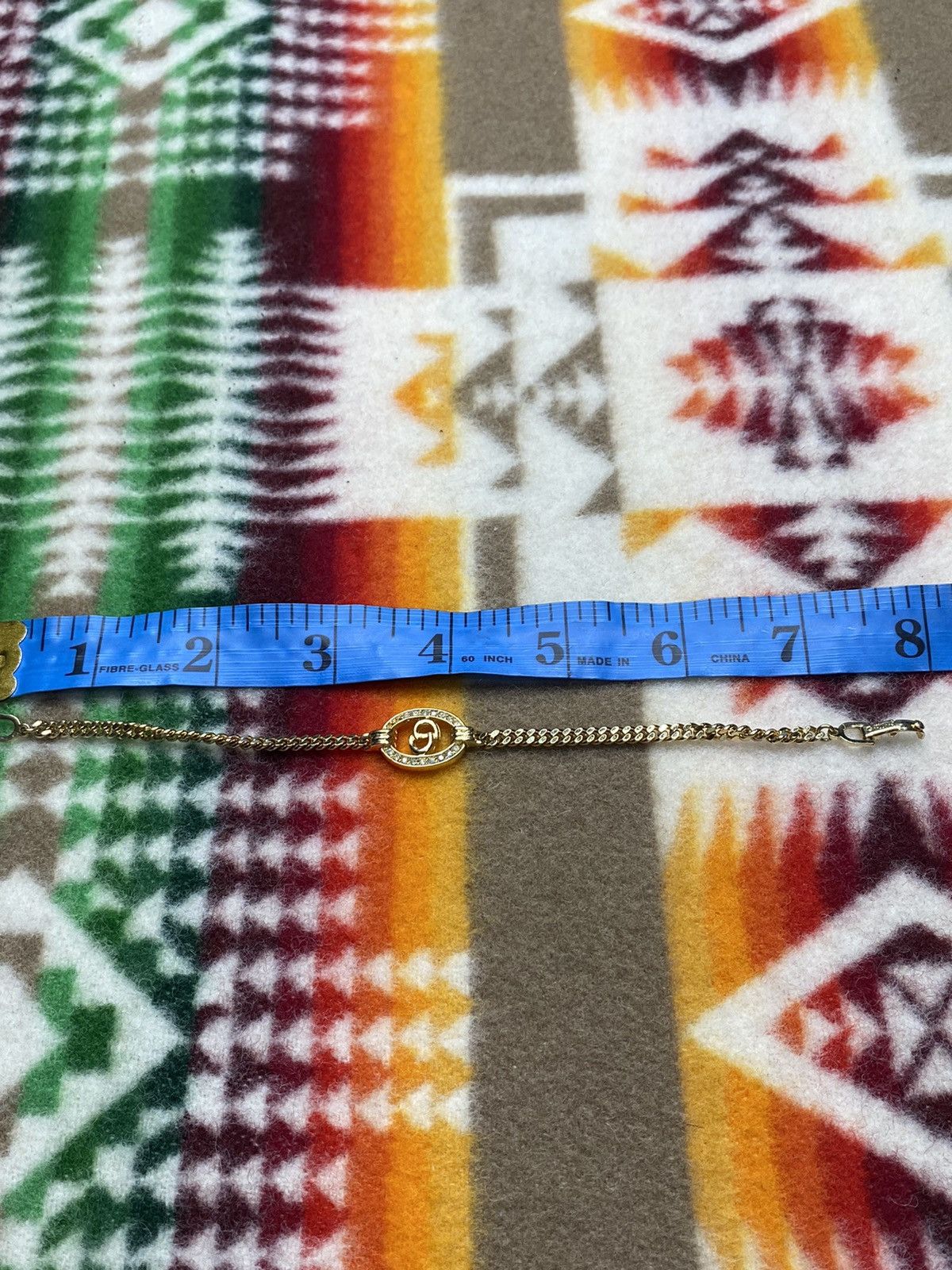 Christian Dior Monsieur × Dior Vintage Dior oval rhinestones gold bracket Size ONE SIZE - 3 Thumbnail