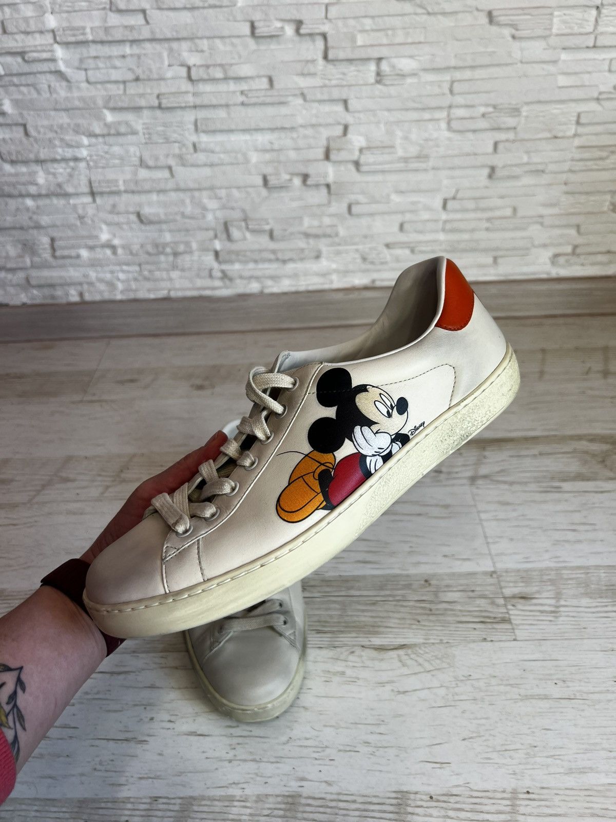 Disney × Gucci Gucci Ace x Disney Mickey Mouse Sneakers 603697 Size 43/US 9 Size US 9 / EU 42 - 11 Thumbnail