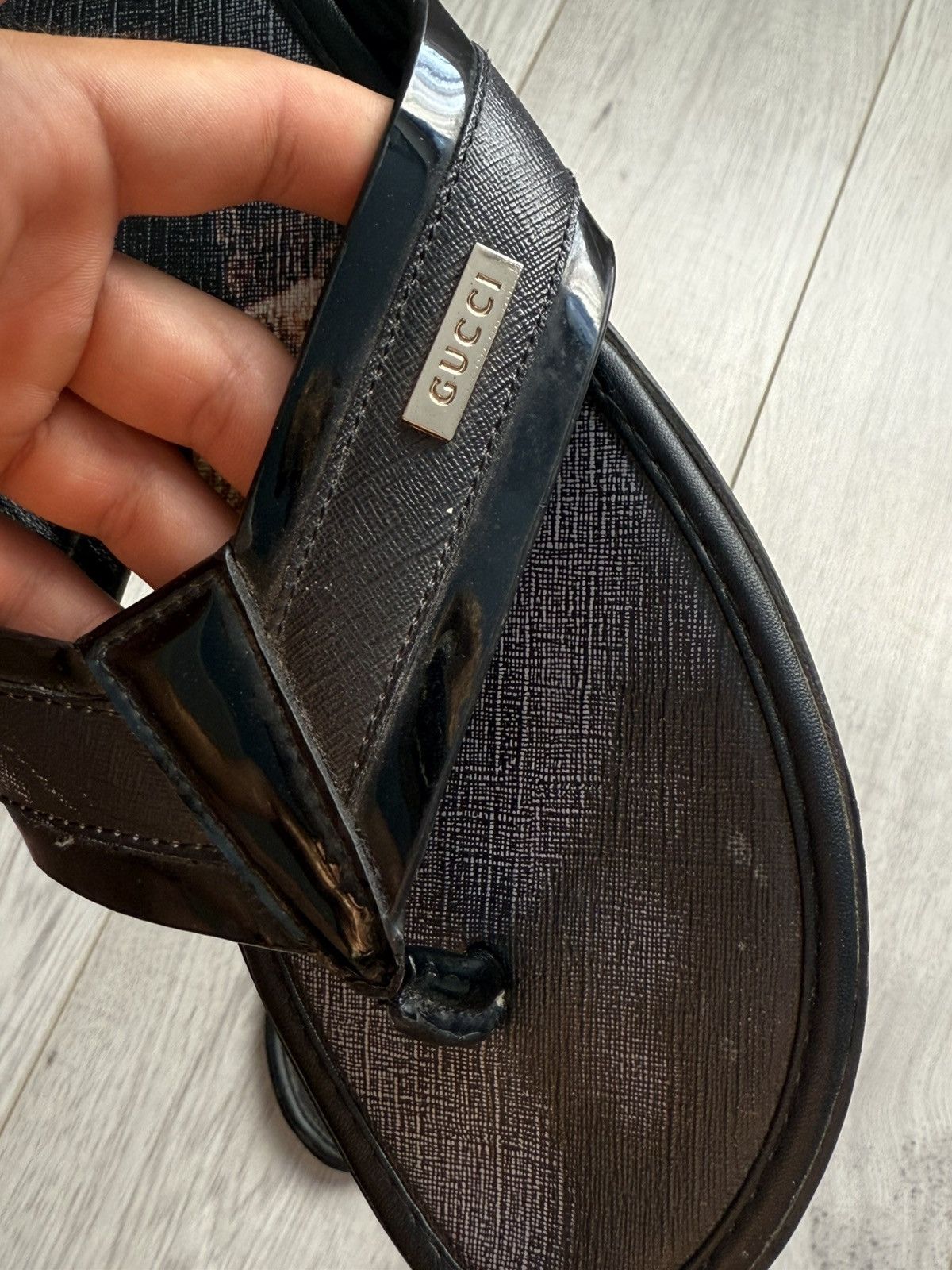 Gucci Vintage Gucci leather flip-flops Size US 9 / EU 42 - 2 Thumbnail