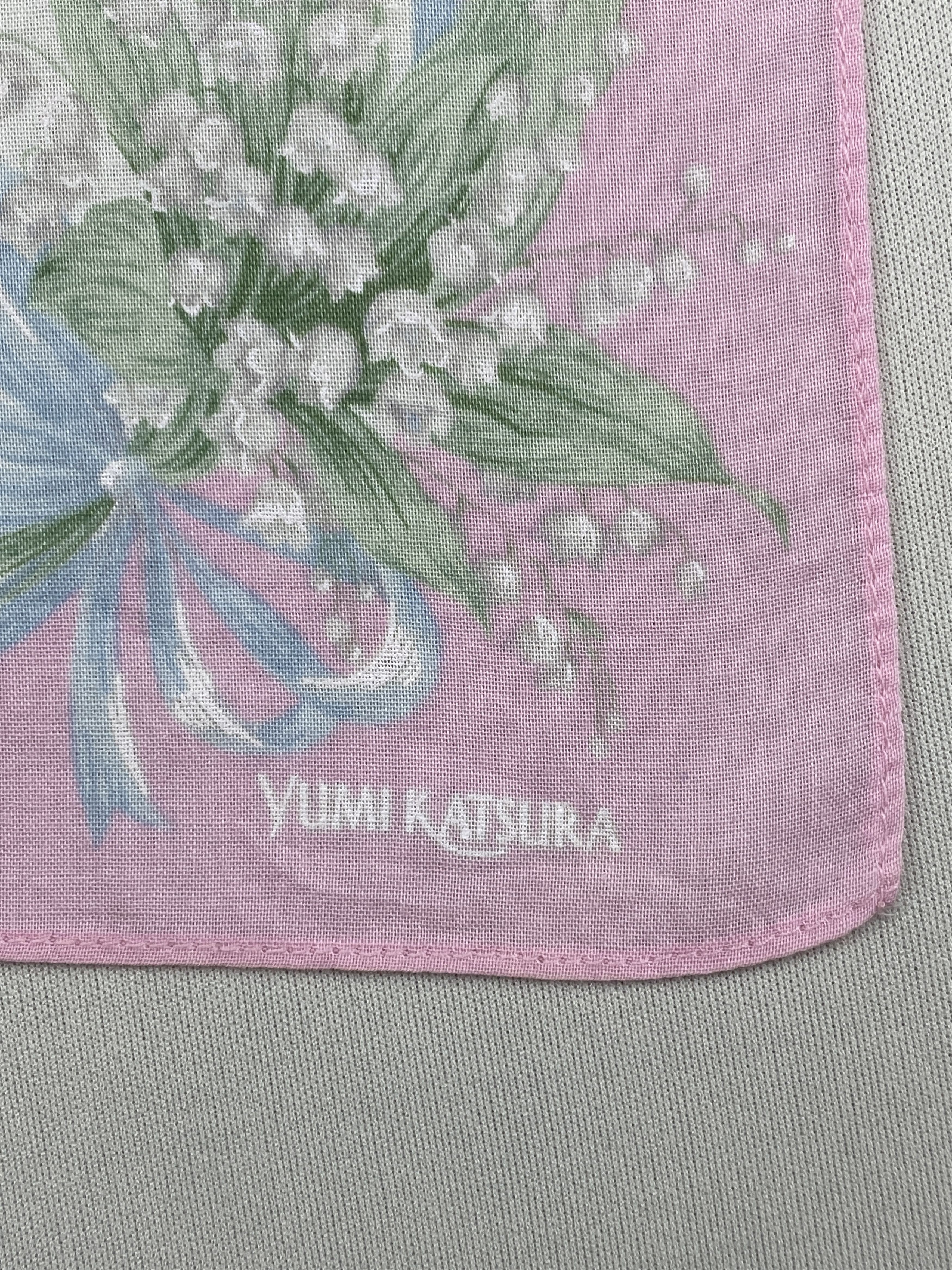 Japanese Brand Vtg Yumi Katsura Handkerchief Pocket Square Bandana HM0031 Size ONE SIZE - 6 Thumbnail