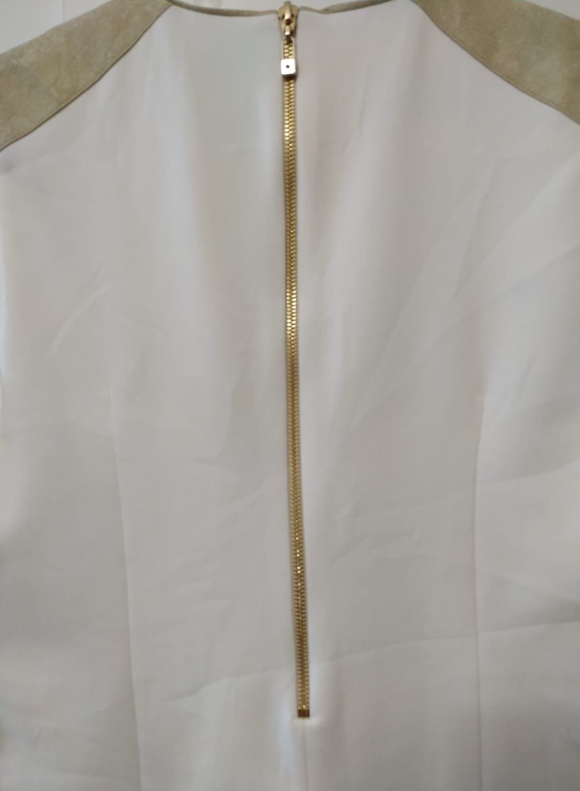 Pinko Pinko ecru dress, mid length back zipper US8 Size M / US 6-8 / IT 42-44 - 5 Thumbnail