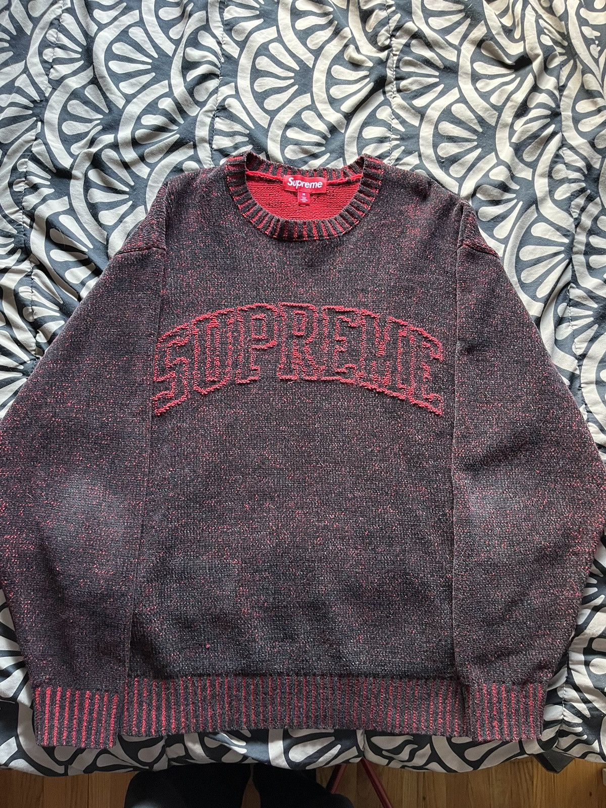 Supreme Supreme Tonal Appliqué Sweater Brown | Grailed