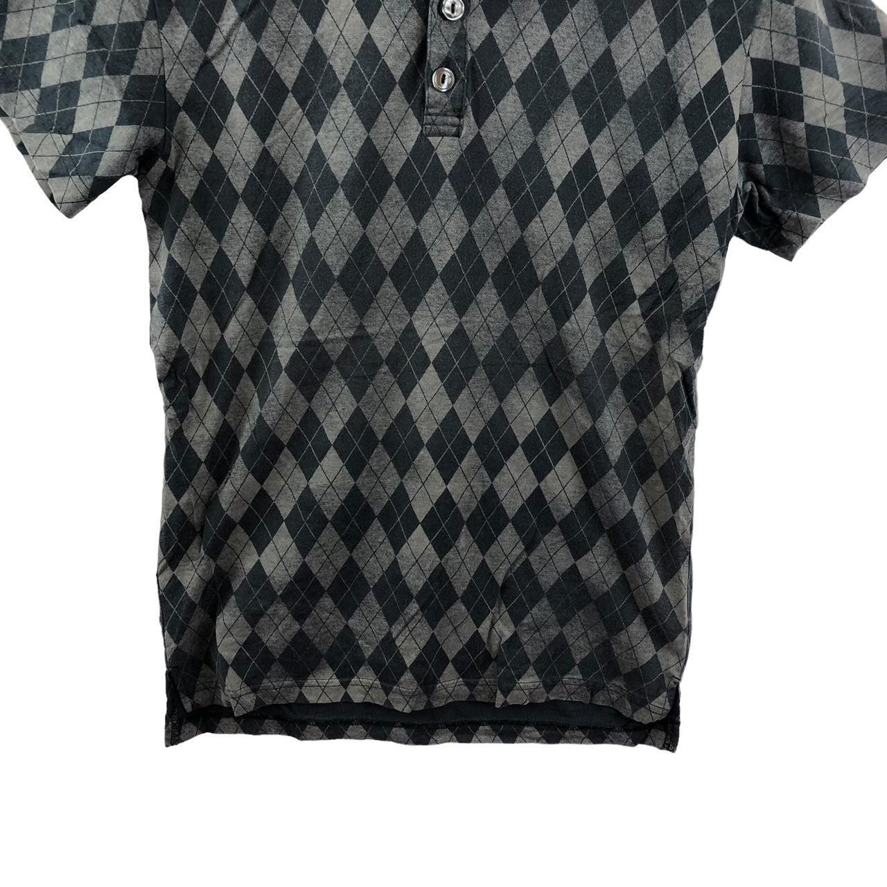 Takeo Kikuchi Vintage TAKEO KIKUCHI JAPAN Argyle Pattern Polo Tee Shirt Size M / US 6-8 / IT 42-44 - 4 Thumbnail