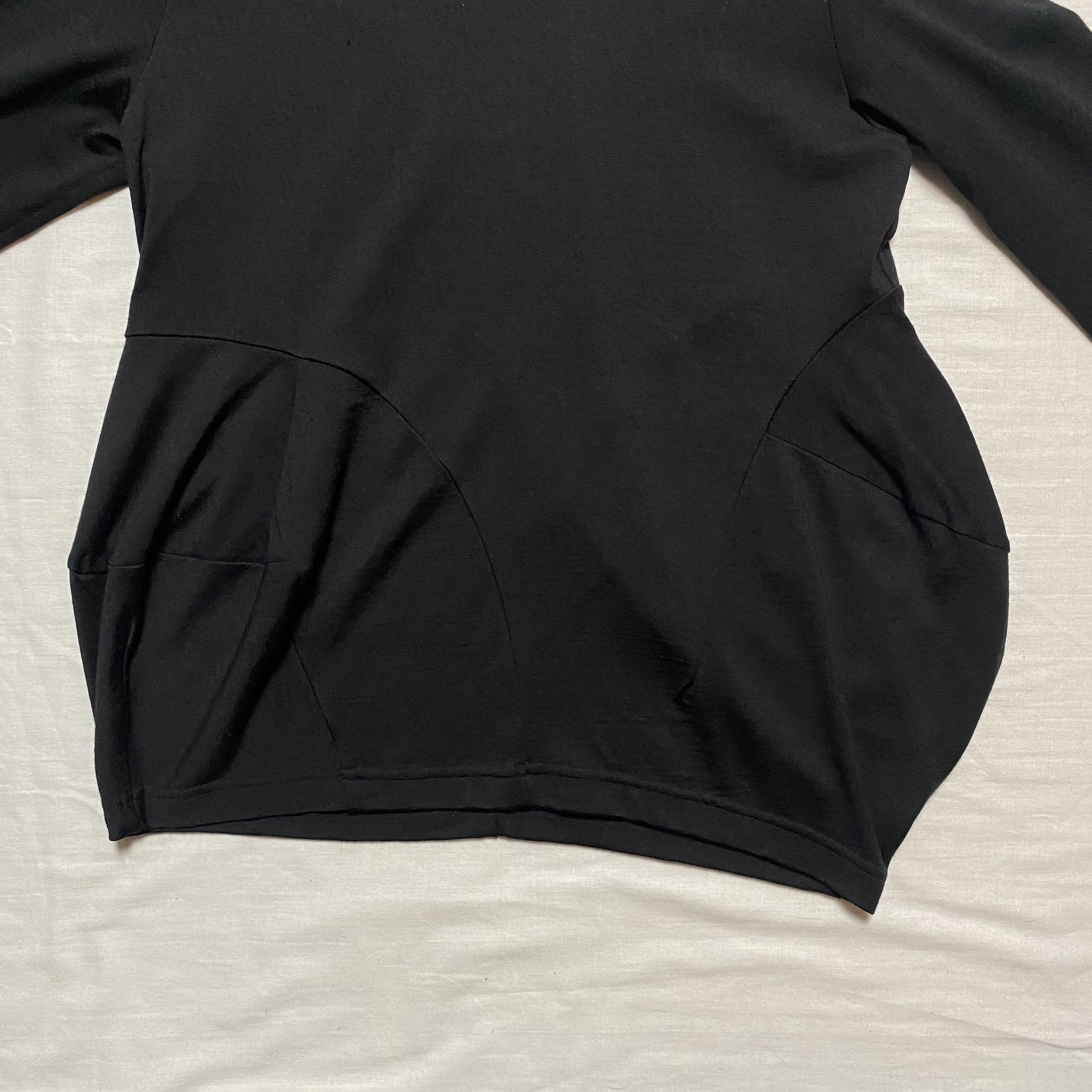 Comme des Garcons × Junya Watanabe Comme des Garçons Asymmetric 3D Black Wool Top Size S / US 4 / IT 40 - 5 Thumbnail