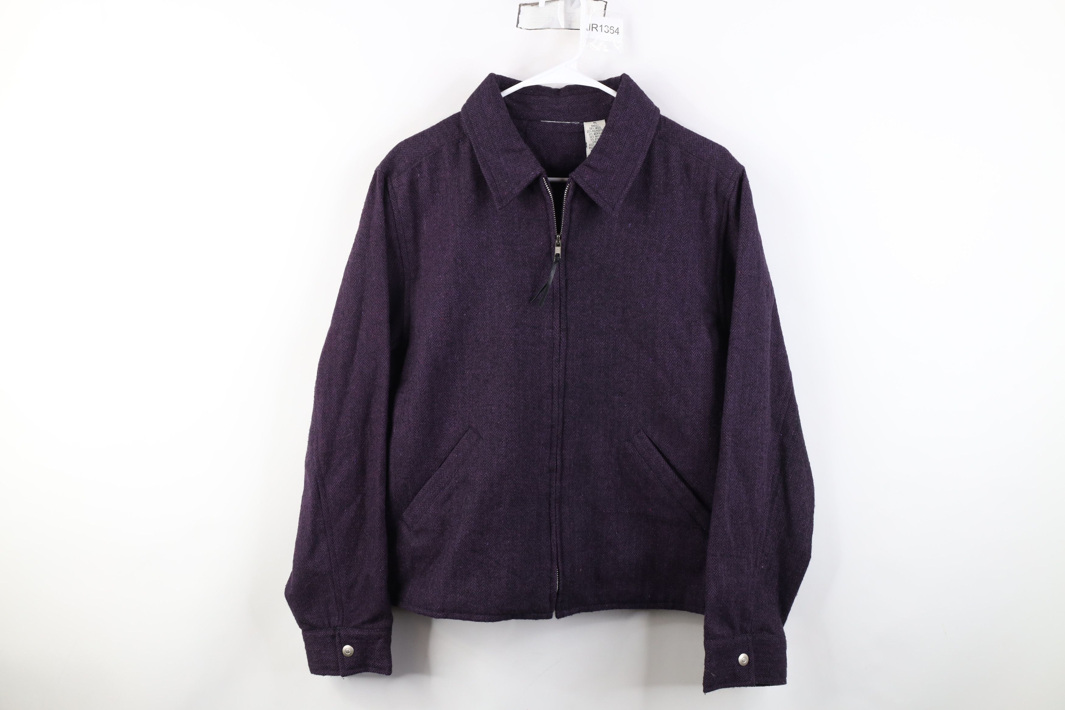 Vintage Vintage 90s Streetwear Buckle Back Bomber Jacket Purple Size XL / US 12-14 / IT 48-50 - 1 Thumbnail