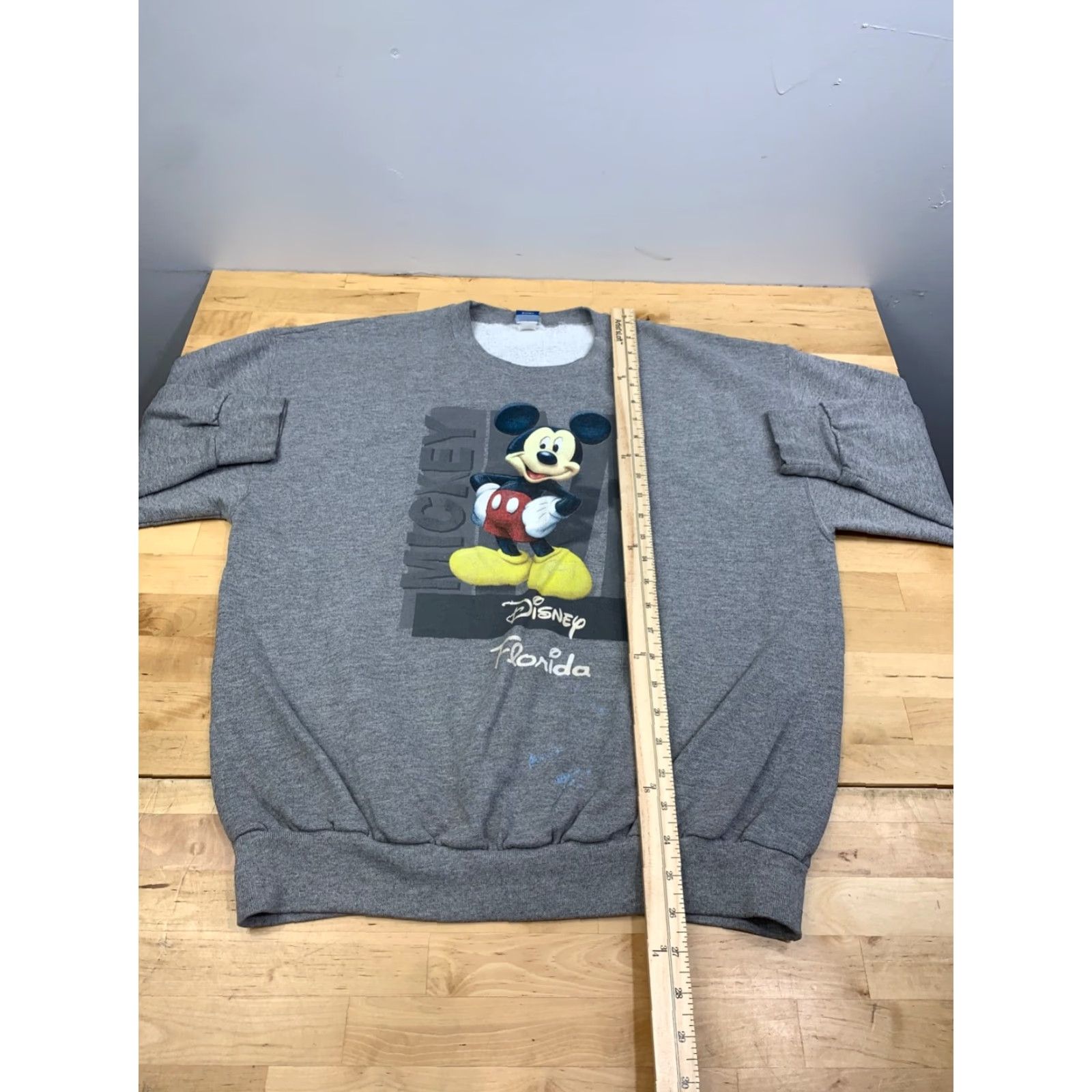 Disney VINTAGE Disney Mickey Sweatshirt Adult M Gray Florida Crew Neck Pullover 11771 Size US M / EU 48-50 / 2 - 5 Thumbnail