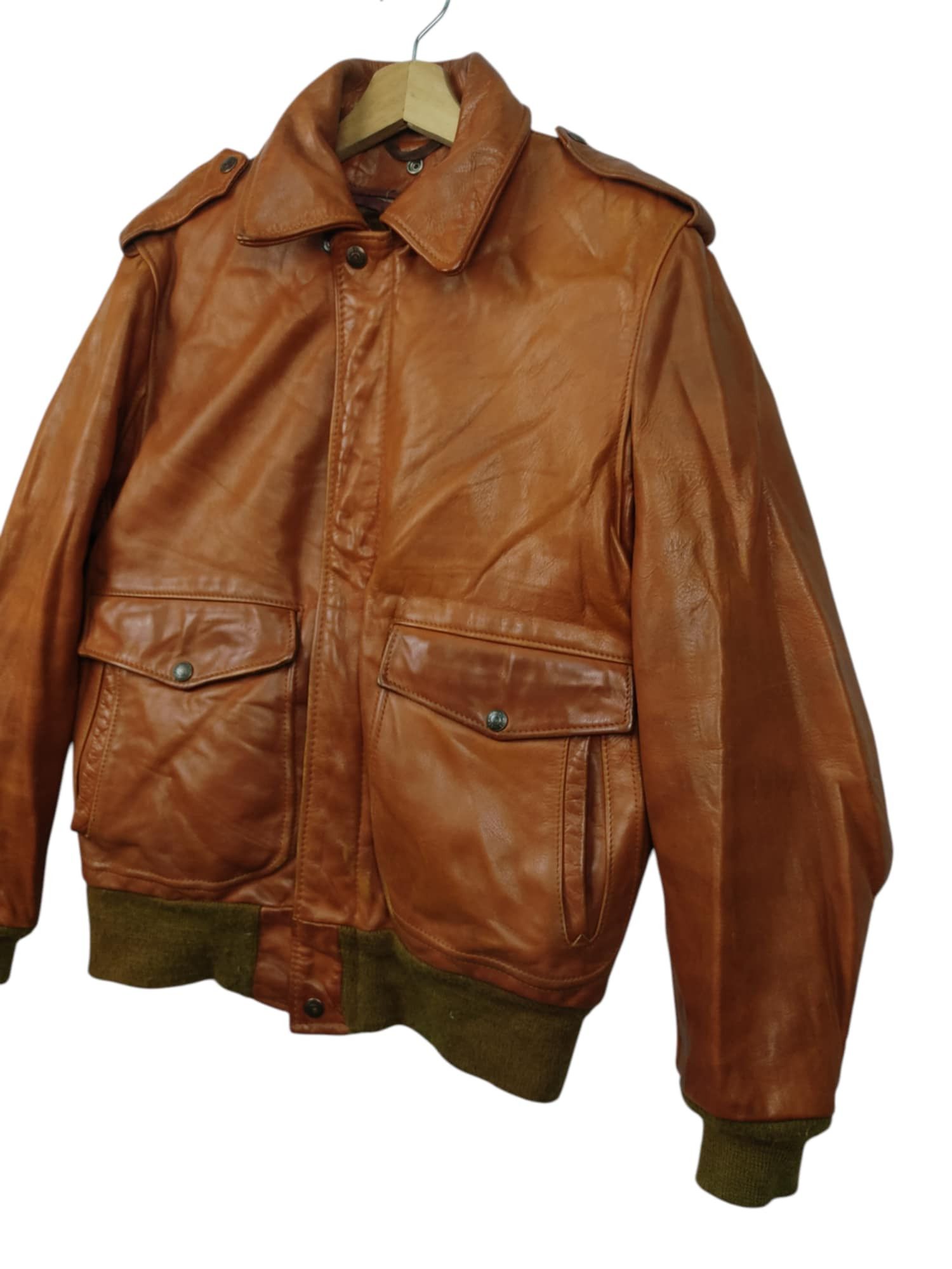 Schott VINTAGE 70s Schott A-2 Leather Flight Jackep Size US L / EU 52-54 / 3 - 2 Thumbnail