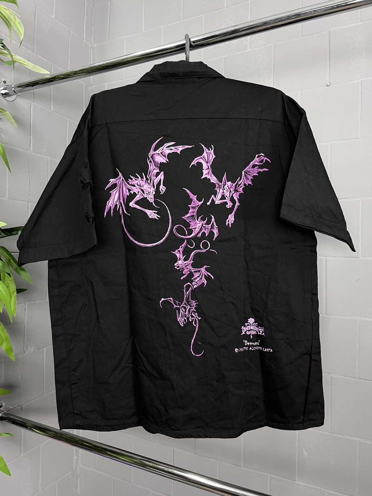 Vintage 2001 ALCHEMY GOTHIC DEMONS HEAVY SHIRT WITH 3 POCKETS - 865 Size US XL / EU 56 / 4 - 1 Thumbnail