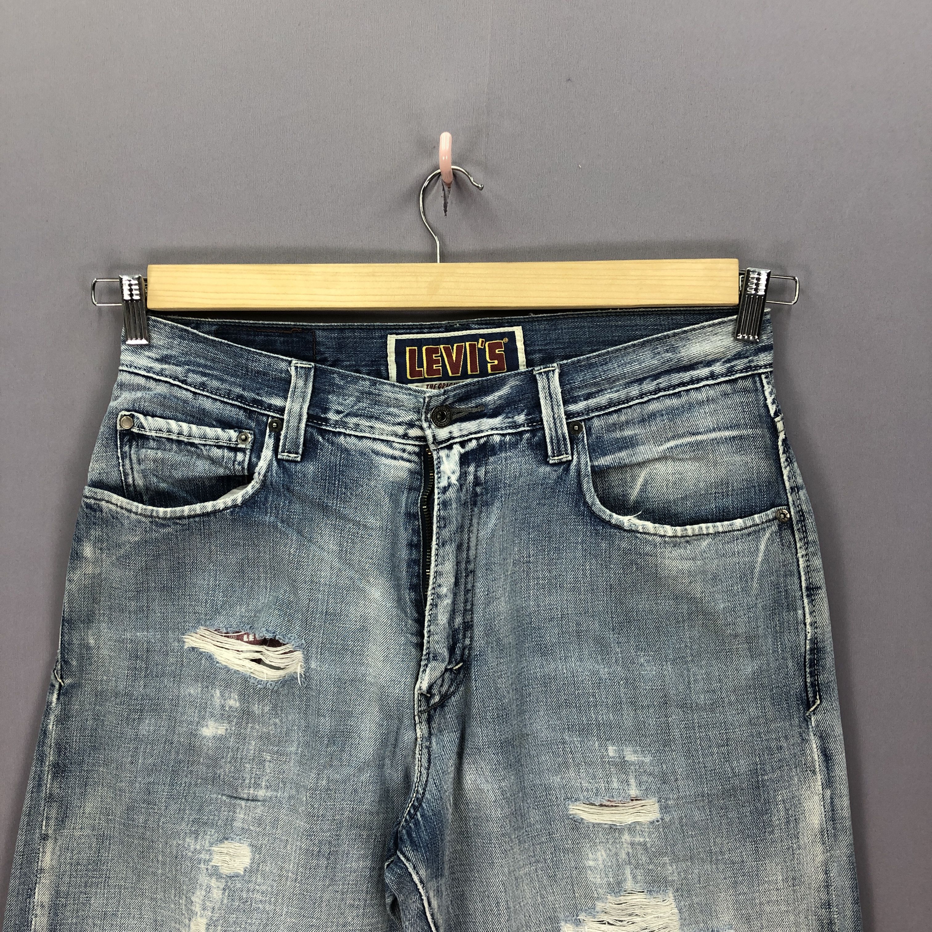 Jean Vintage Distressed Levis Baggy Jeans Levi's 569 Faded Denim Size US 32 / EU 48 - 7 Thumbnail