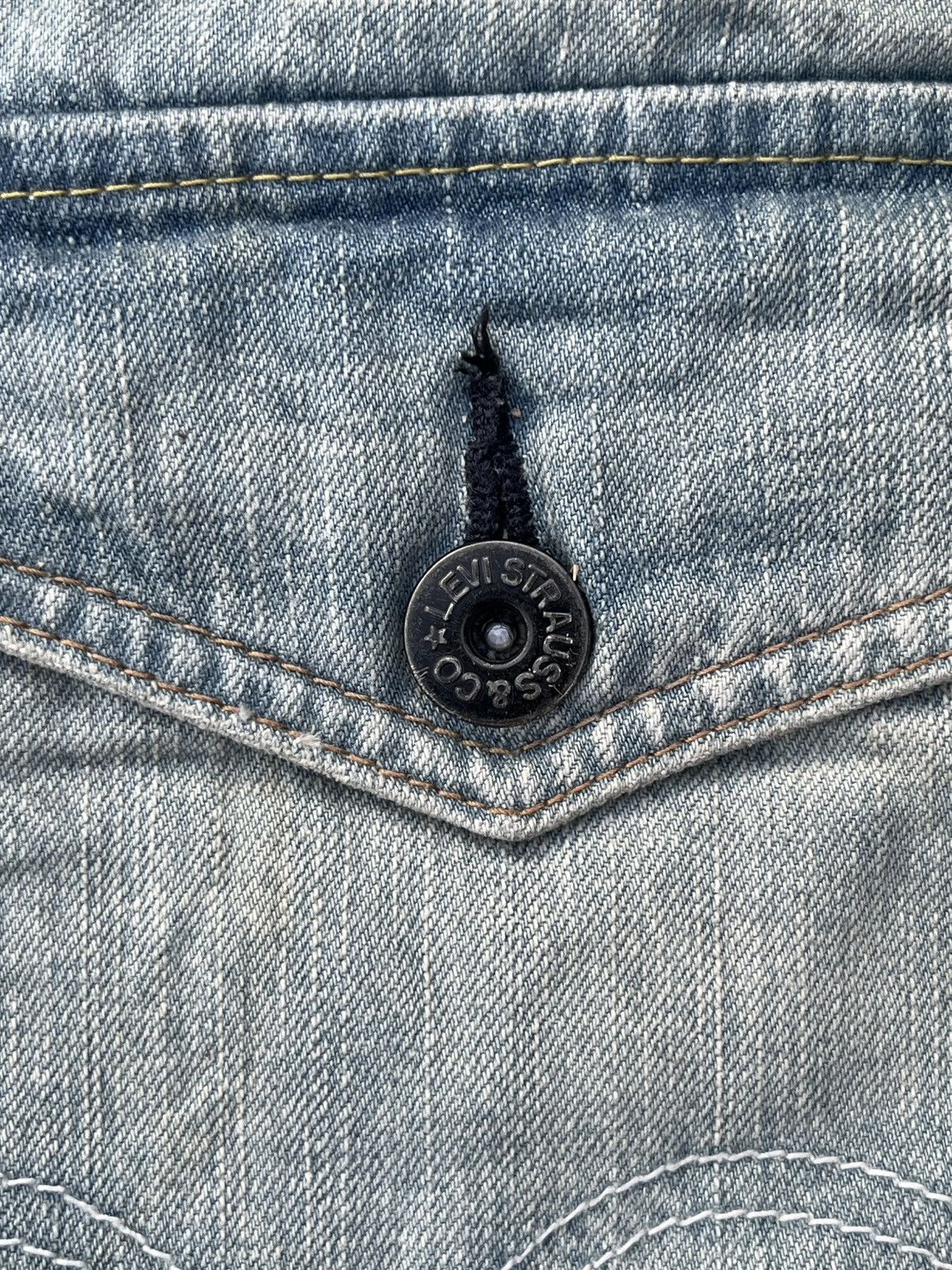 Levi's × Levi's Vintage Clothing Vintage Y2K Levi’s 511 Blue Washed Distressed Slim Fit Jeans Size US 32 / EU 48 - 13 Thumbnail