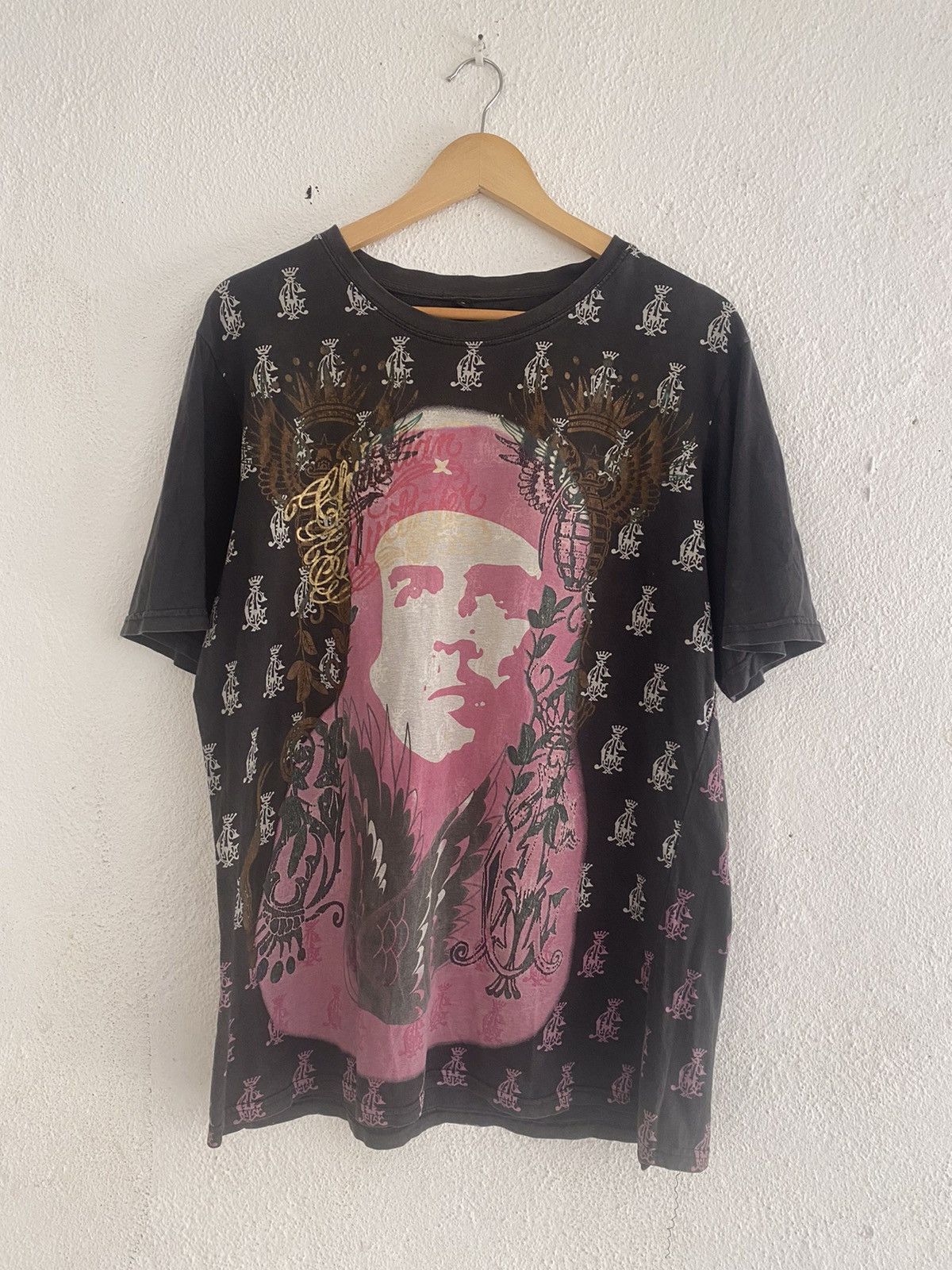 image of Christian Audigier Che Guevara Mosquitohead Style in Black, Men's (Size Large)