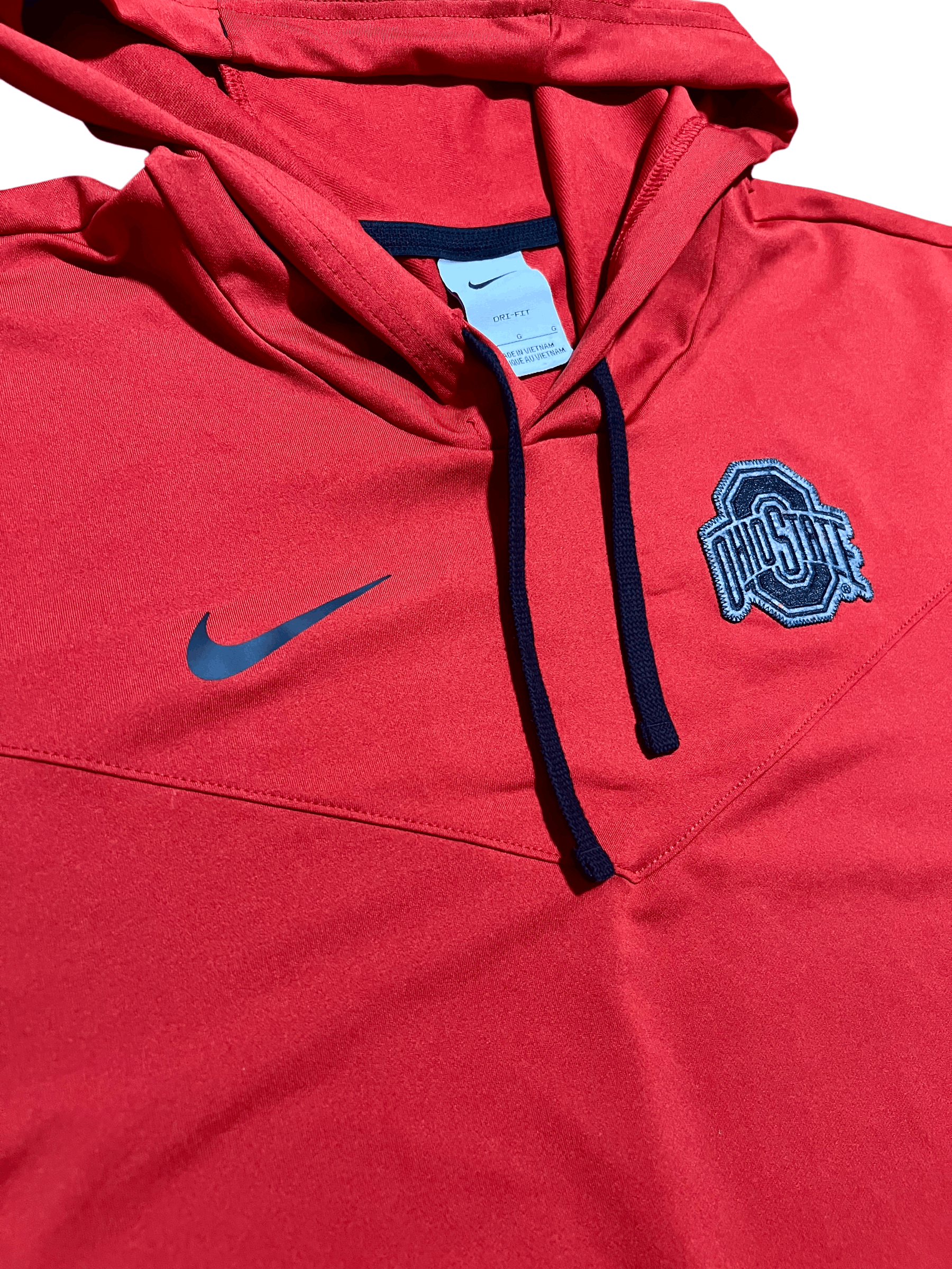 Nike Ohio State Buckeyes Nike Dri-Fit Red Hoodie Sweatshirt Size US L / EU 52-54 / 3 - 6 Thumbnail
