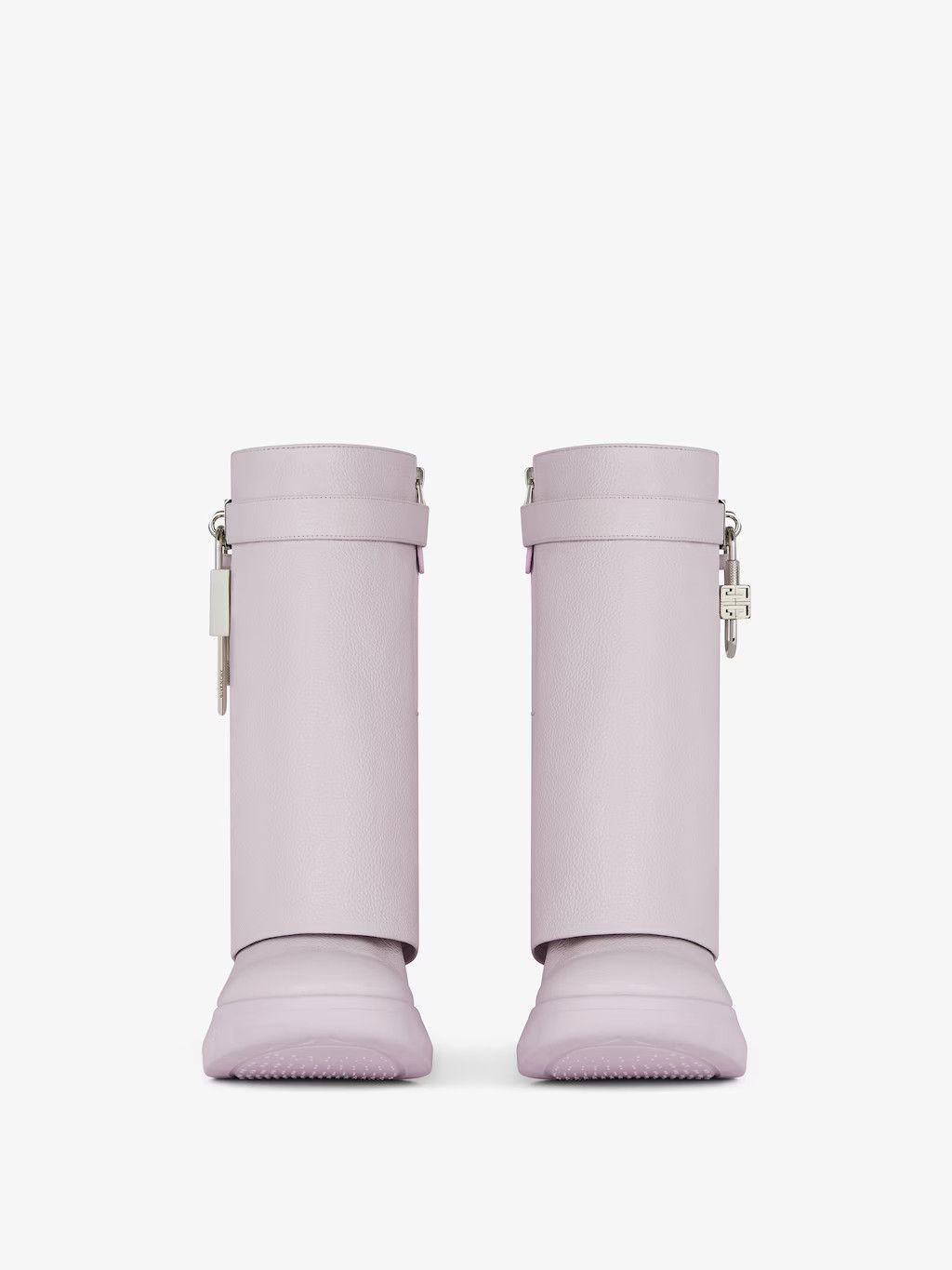 Givenchy o1w1db10525 Shark Lock Biker Ankle Boots in Pink Size US 7 / IT 37 - 4 Thumbnail
