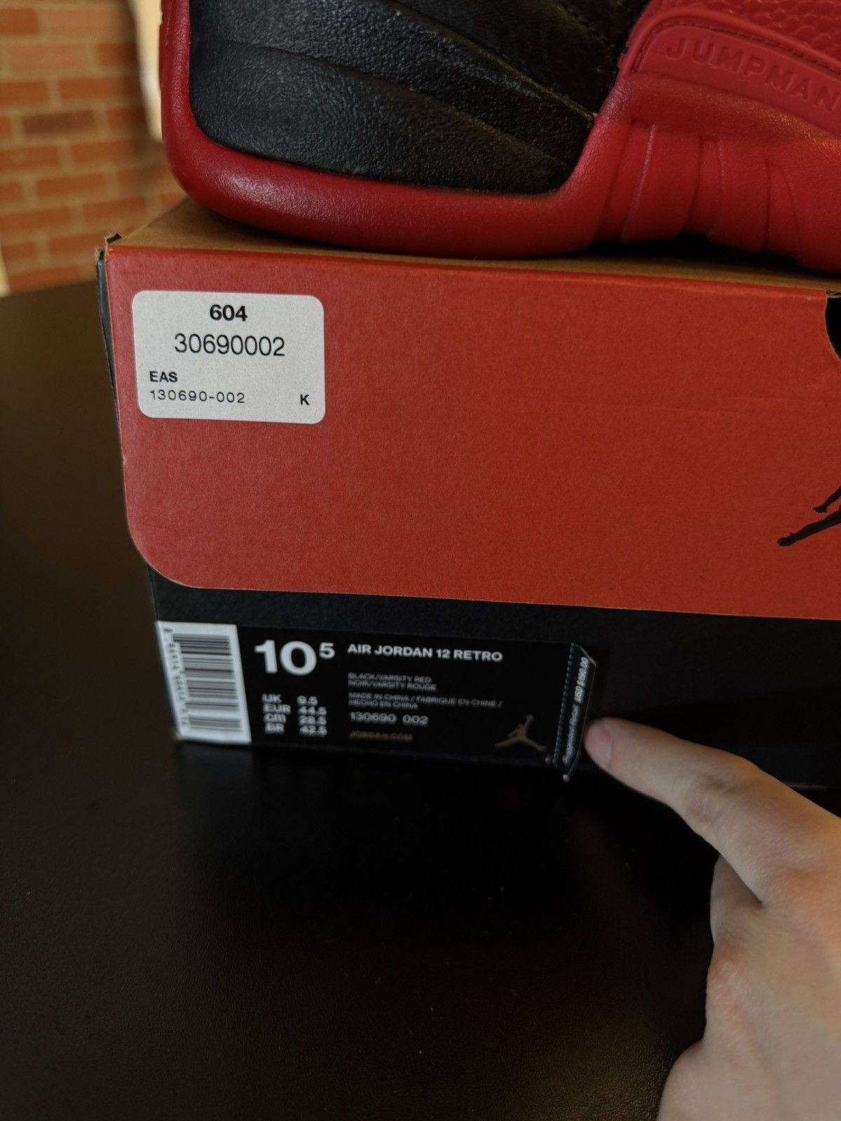 Jordan Brand × Nike Jordan 12 Flu Game (2016) 130690-002 Size 10.5 🧼 Size US 10.5 / EU 43-44 - 18 Thumbnail