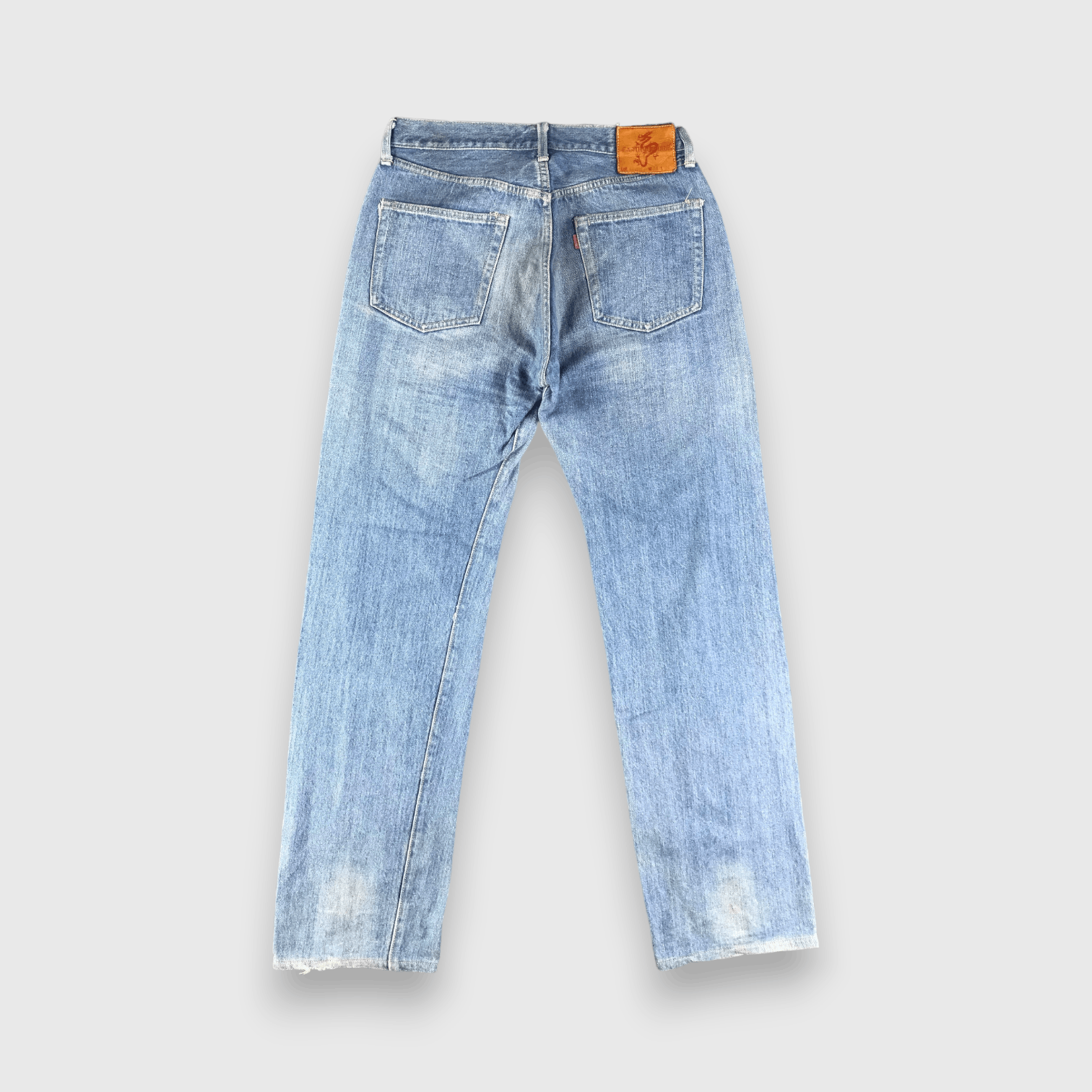 Japanese Brand Vintage Light Wash Earth Culture Redline Jeans-J2993 Size US 31 - 2 Thumbnail