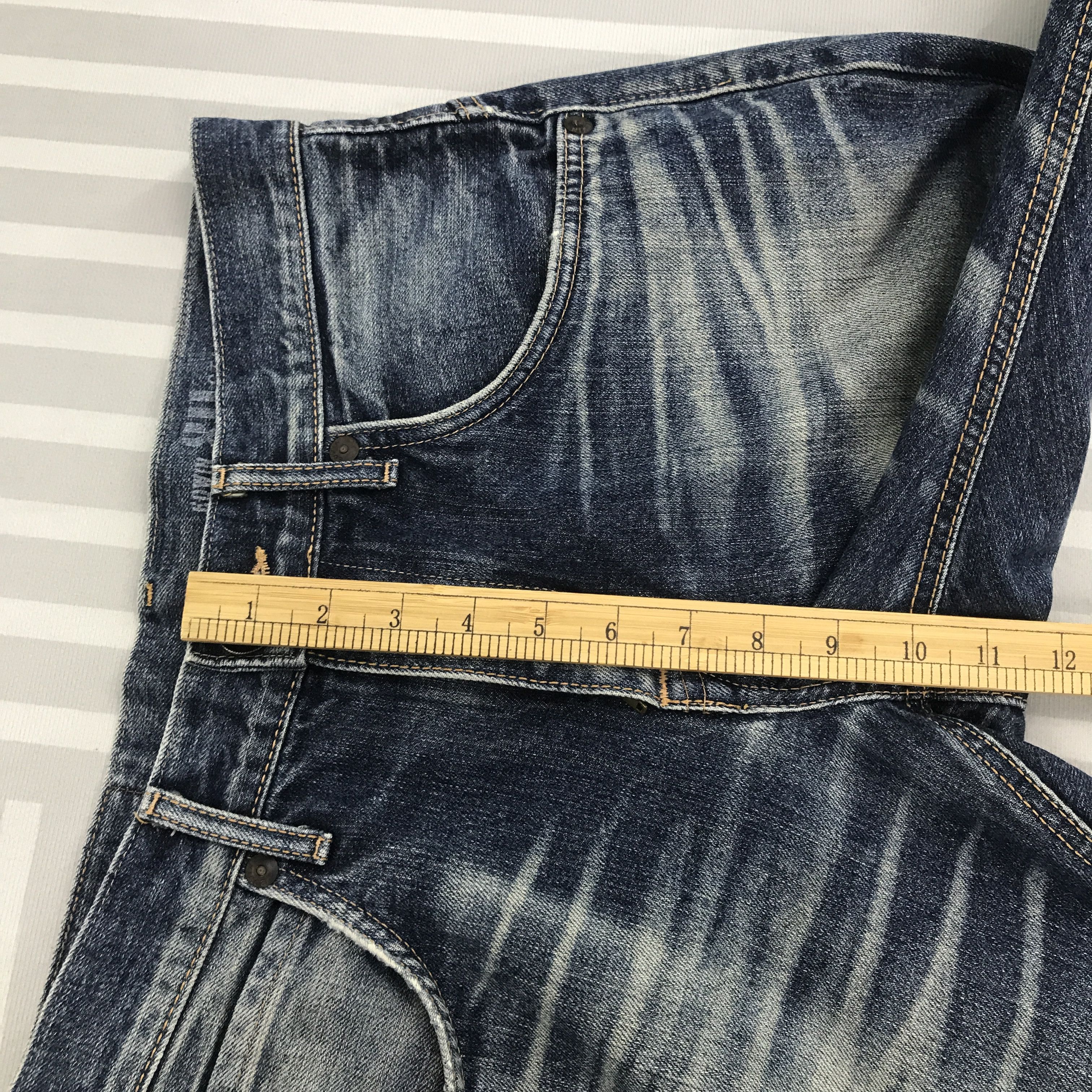 Edwin × Vintage Vintage Japan design Edwin Distressed Denim pants Size US 30 / EU 46 - 8 Thumbnail