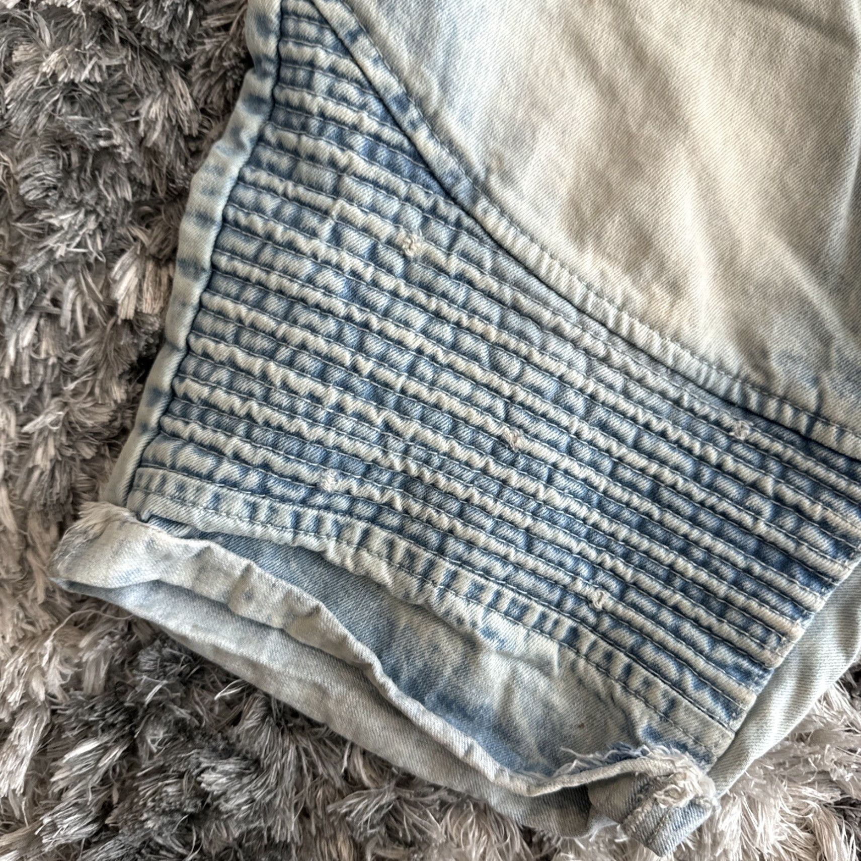 Southpole Southpole Jean Shorts Embroidered Art Cargo Blue 34 Men Regular Size 34 Stains 90s Y2K Vintage Mens Size US 34 / EU 50 - 5 Thumbnail