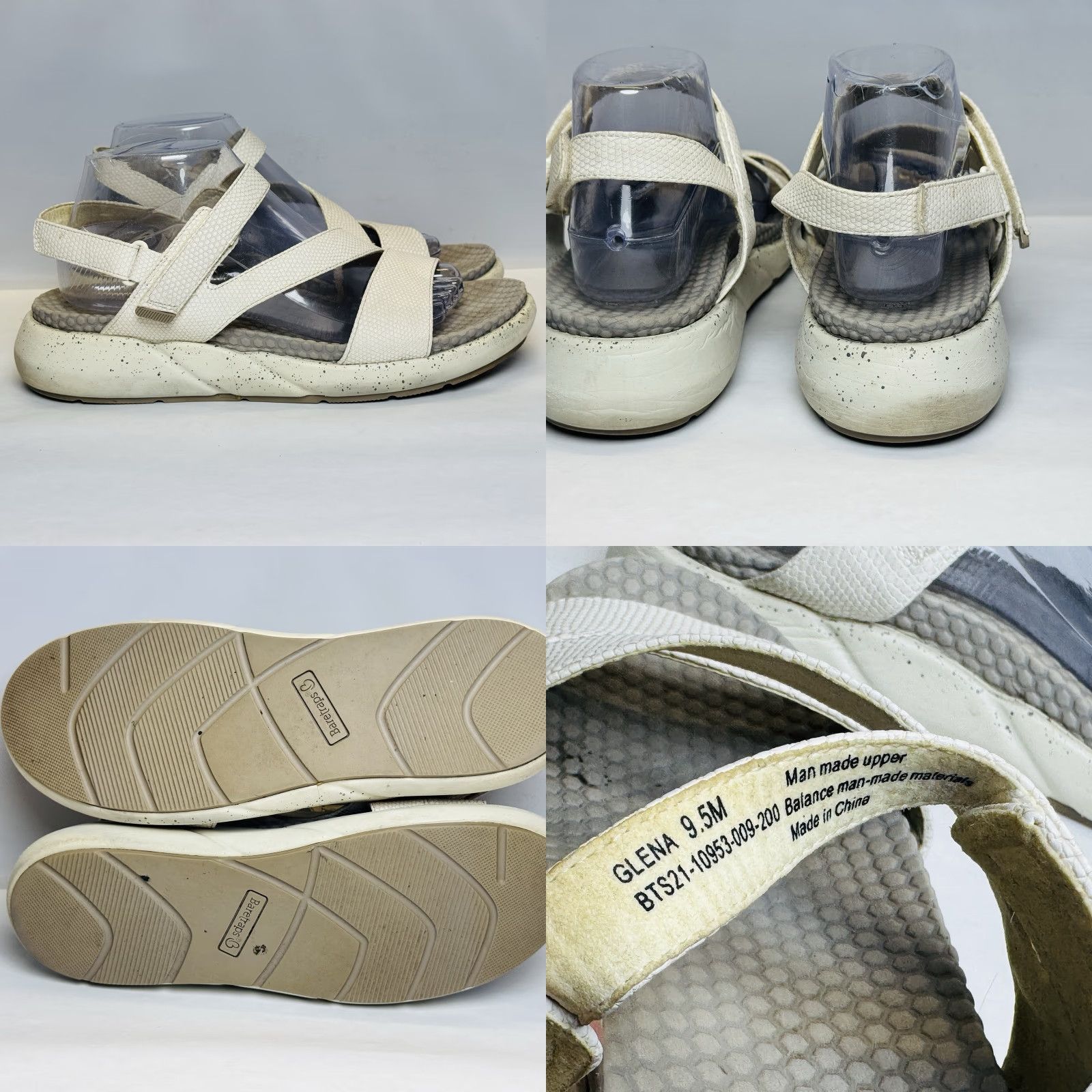Vintage Baretraps Glena Sandals Womens Size 9.5 M White Adjustable Ankle Strap Comfort Arch Support Size US 10 / IT 40 - 8 Thumbnail