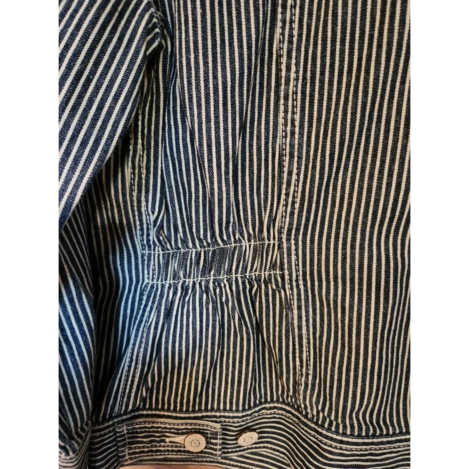 Ralph Lauren LAUREN JEANS CO - RAILROAD STRIPED DENIM TRUCKER JACKET XL Size XL / US 12-14 / IT 48-50 - 4 Thumbnail