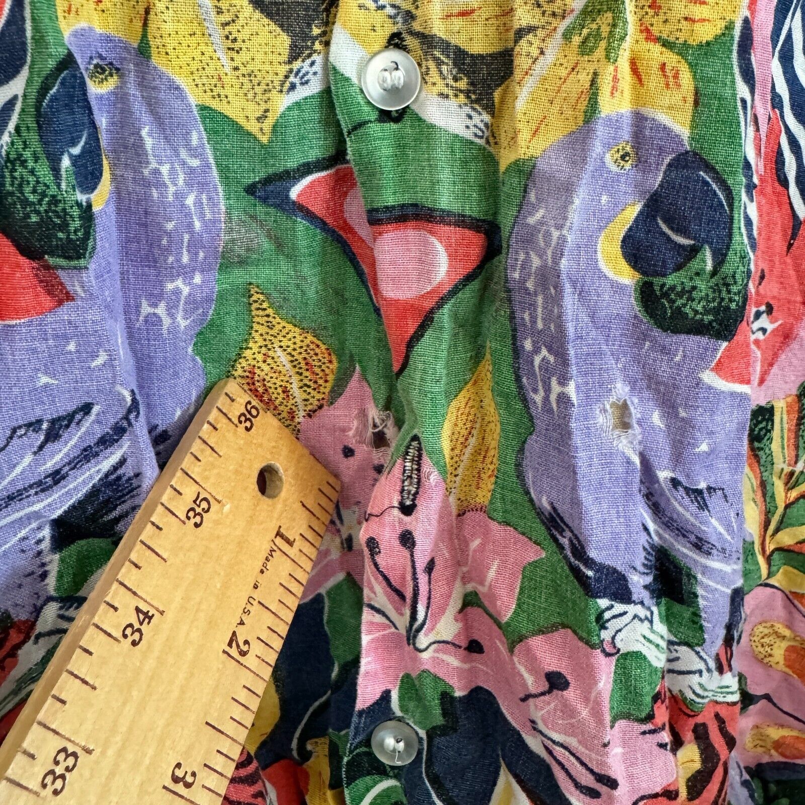 Vintage Vintage Bagshaws Of St Lucia Hawaiian Shirt Men's L Tropical Size US L / EU 52-54 / 3 - 3 Thumbnail