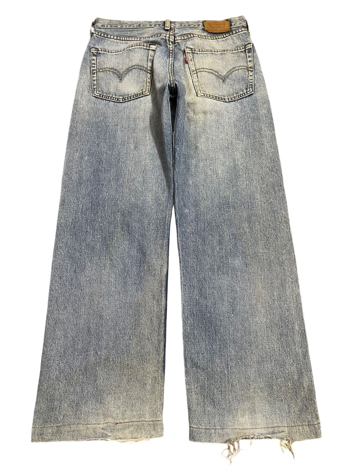 Levi's Vintage 80s Levis 503 Blue Bleached Distressed Baggy Jeans Size US 31 - 2 Thumbnail