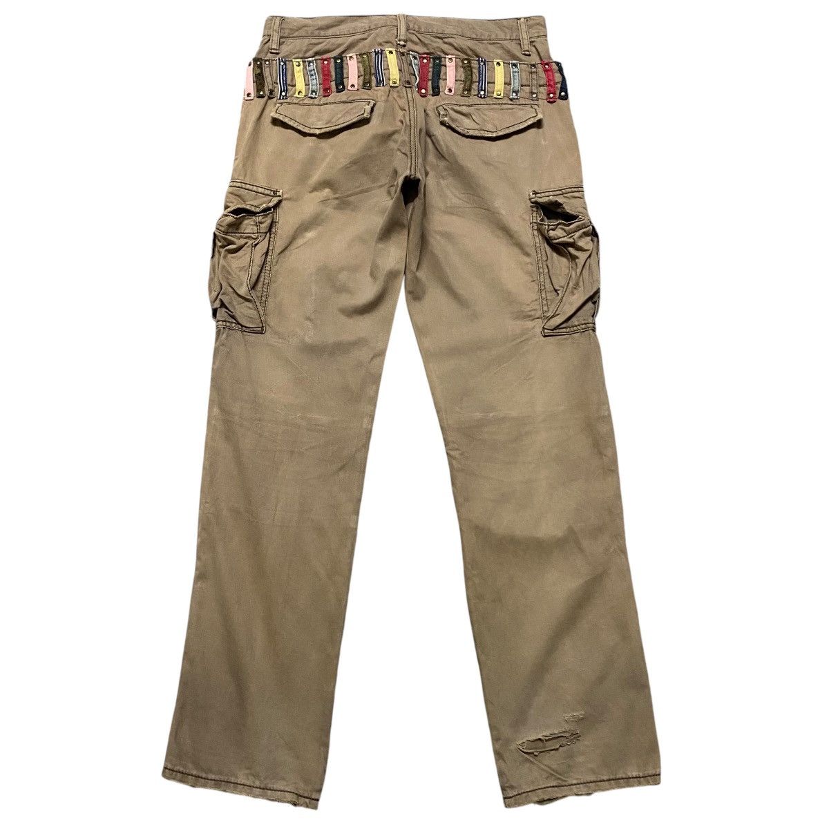 JACKROSE JACK ROSE Double Waist Cargo Pants Distressed Size US 32 / EU 48 - 2 Thumbnail