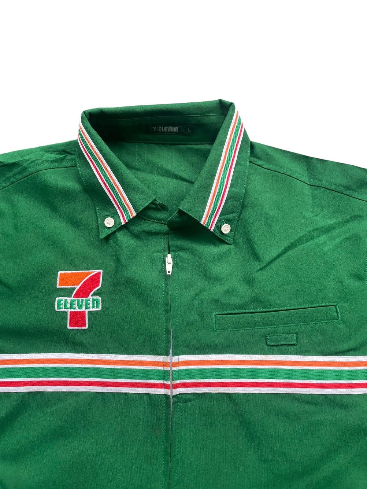 Japanese Brand 7 Eleven Short Sleave Work Shirt Size US L / EU 52-54 / 3 - 8 Thumbnail