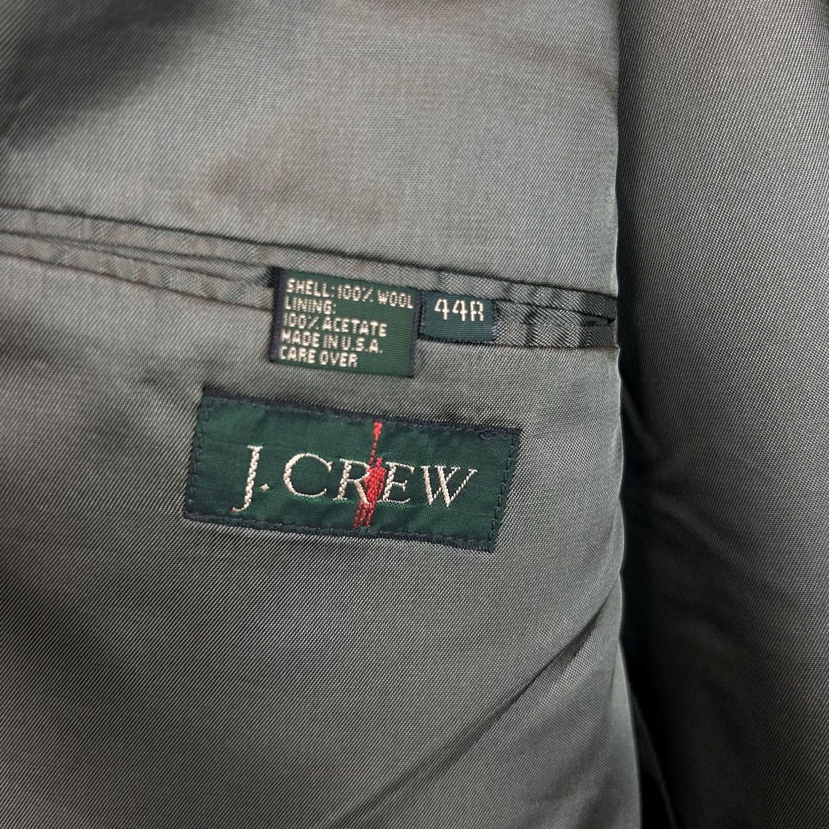 J.Crew J.CREW Blazer Plaid Wool 44R Men Green Notch Lapel 3-Button Single-Breasted Regular Front Coat Vintage? No Size 44R - 3 Thumbnail