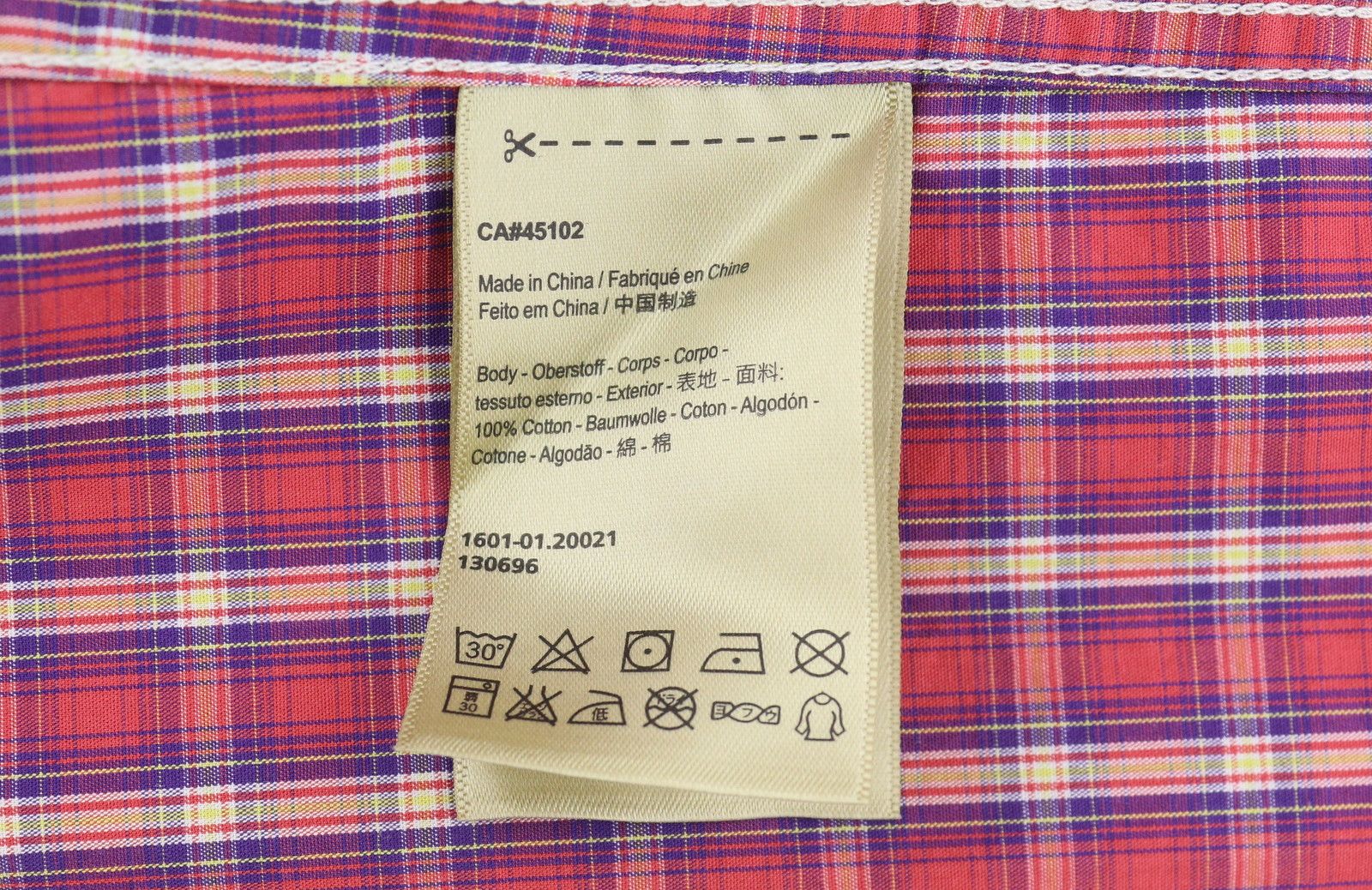 Scotch & Soda S Red Plaid Button-Up Spread Shirt 89048 Size US S / EU 44-46 / 1 - 8 Thumbnail