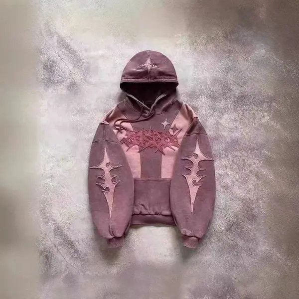 Japanese Brand Custom Star Patchwork Oversized Pullover Hoodies Size US XL / EU 56 / 4 - 3 Thumbnail