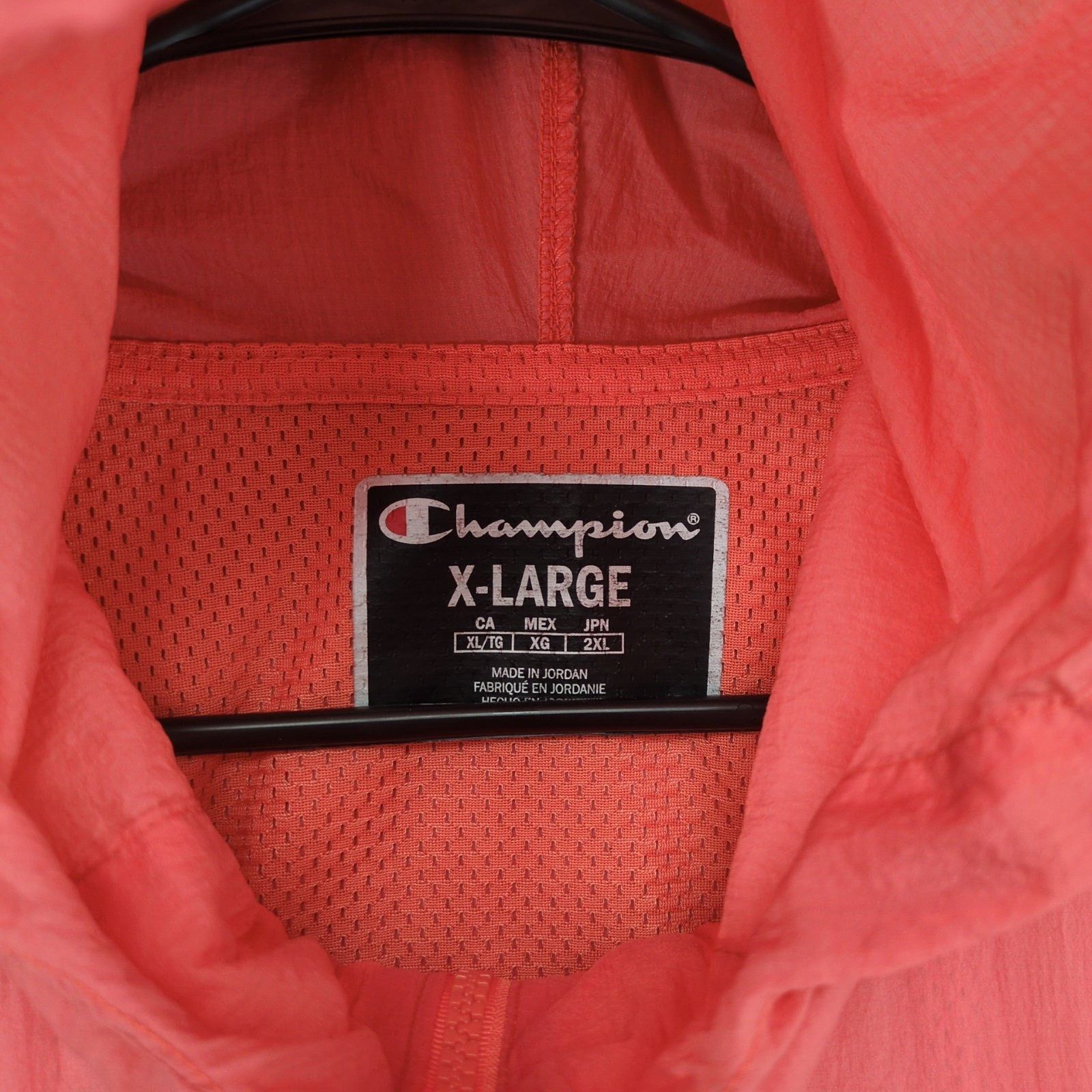 Champion Champion Women's XL Coral Pink Windbreaker Hoodie Jacket Size XL / US 12-14 / IT 48-50 - 2 Thumbnail