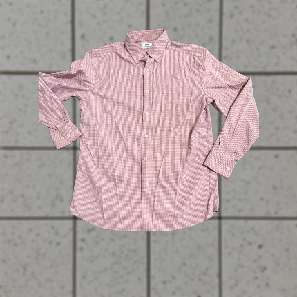Southern Tide Southern Tide Plaid Button Up Shirt Men's Pink Long Sleeve Medium Size US M / EU 48-50 / 2 - 1 Thumbnail