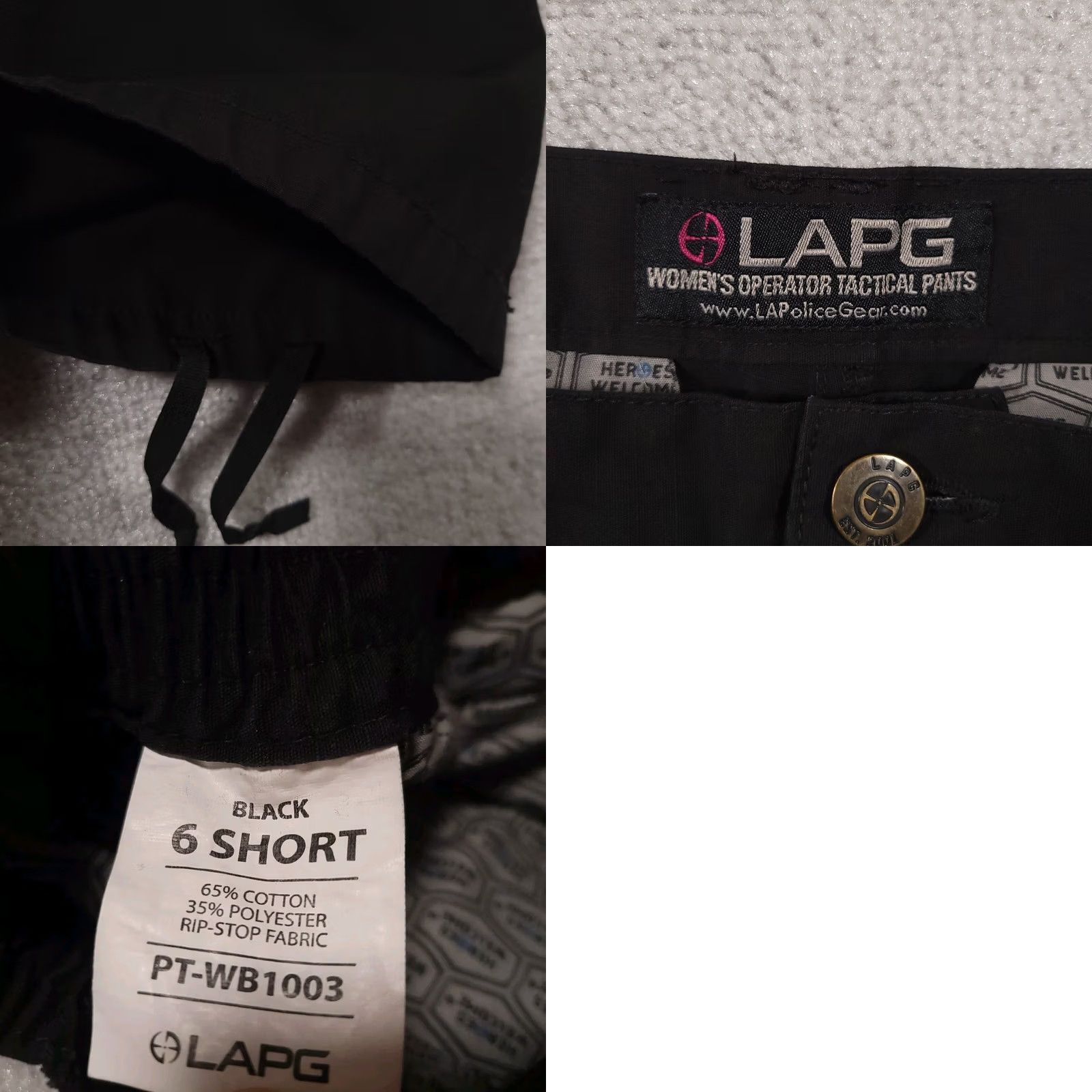 Vintage LAPG Pants Women's 6 Short Black Stretch Ops Tactical Fade Resistant Police Pants Shirt? Size 27" / US 4 / IT 40 - 10 Thumbnail
