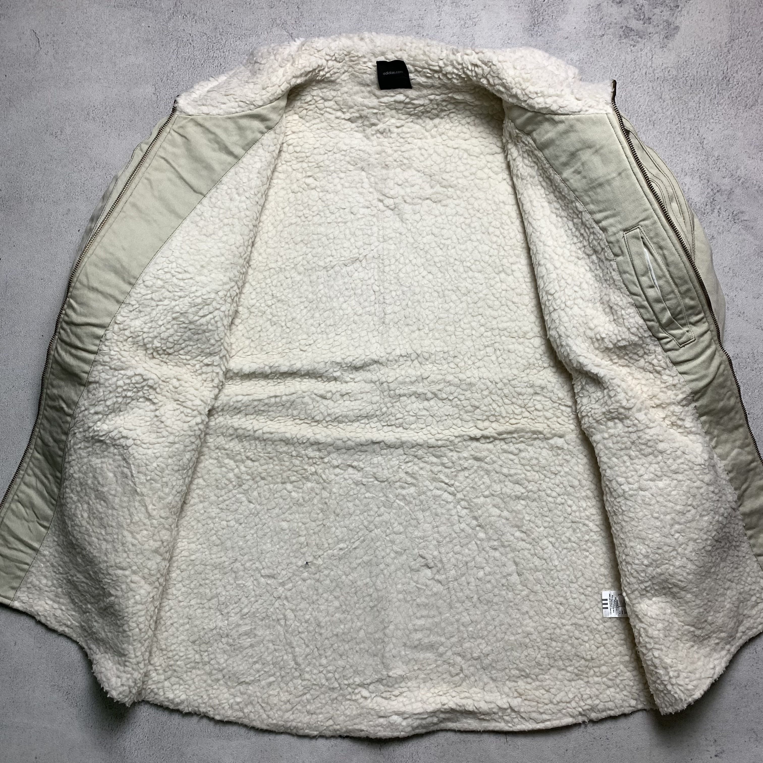 Adidas 2000s Adidas Three Stripes Fur Lined Coat Jacket Y2K Size US L / EU 52-54 / 3 - 5 Thumbnail