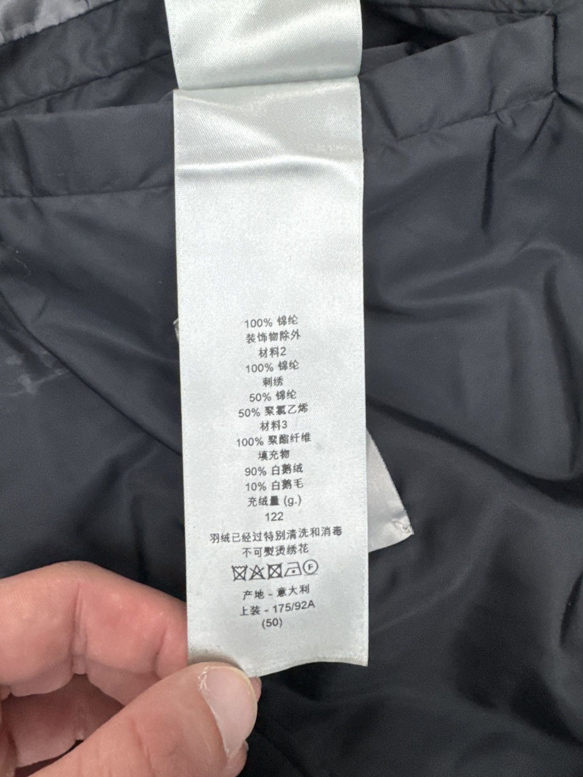 Dior oblique puffer dark grey