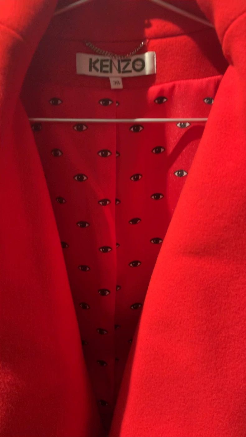 Kenzo KENZO Little Fragrance wool jacket short coat coat red Size XS / US 0-2 / IT 36-38 - 1 Thumbnail