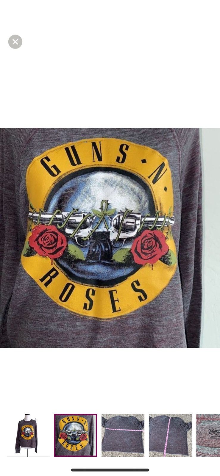 Bravado Bravado Guns N’ Roses small cropped long sleeved swestshirt Size S / US 4 / IT 40 - 4 Thumbnail