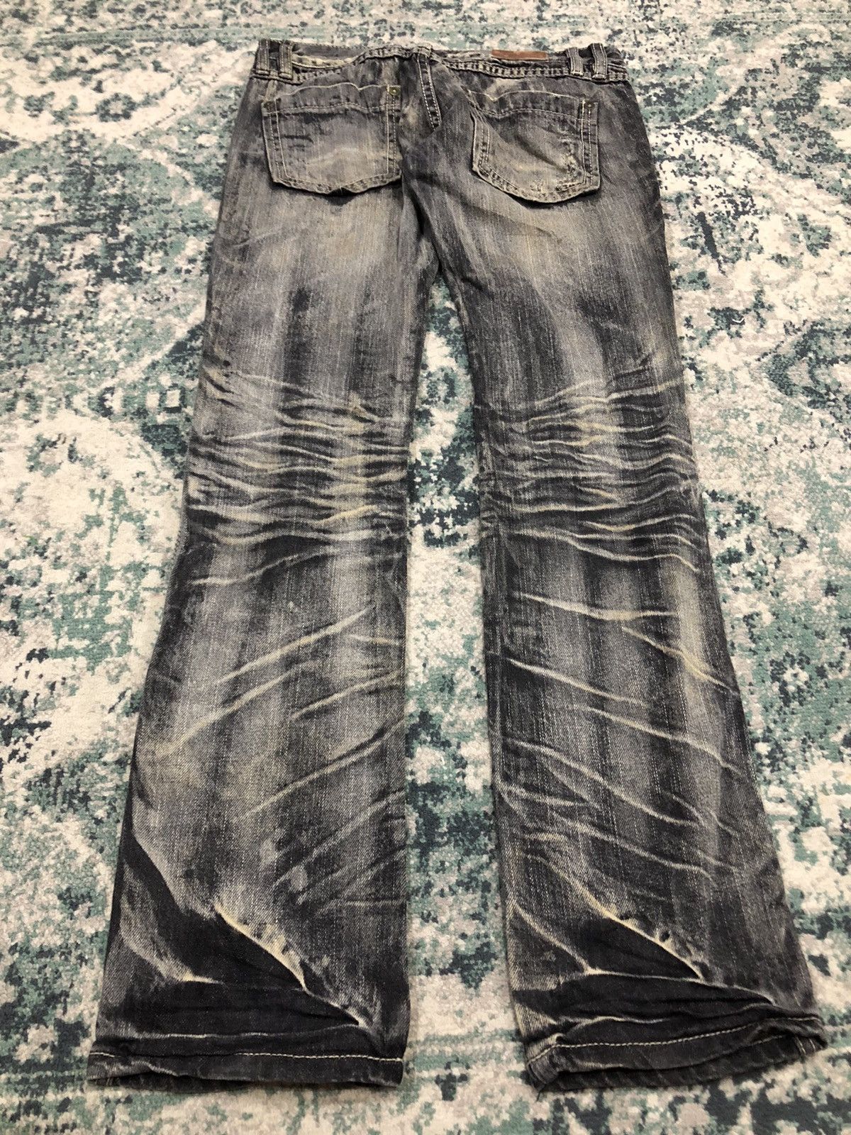 14th Addiction 2000s Japanese Brand SpRay Distressed Flared Denim Size US 29 - 12 Thumbnail