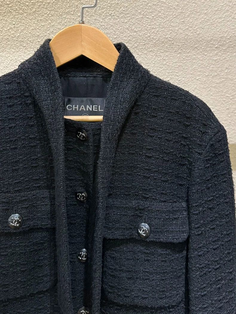 Chanel Chanel 21C black streamer four-pocket jacket Size XXS / US 00 / IT 34 - 4 Thumbnail