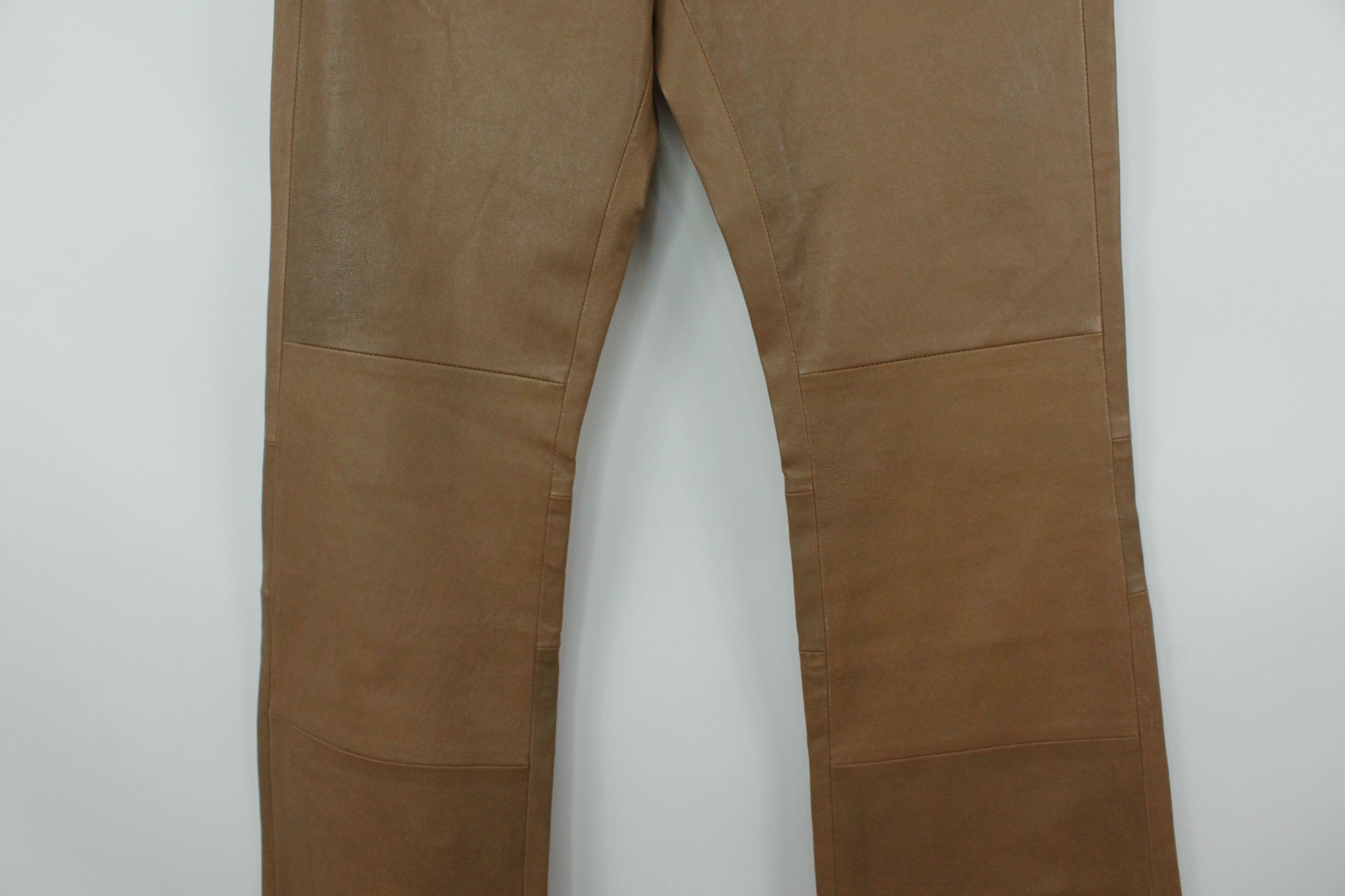 Genuine Leather × Gestuz Gestuz Desmond Brown Lamb Leather Flare Pants Size 26" / US 2 / IT 38 - 3 Thumbnail